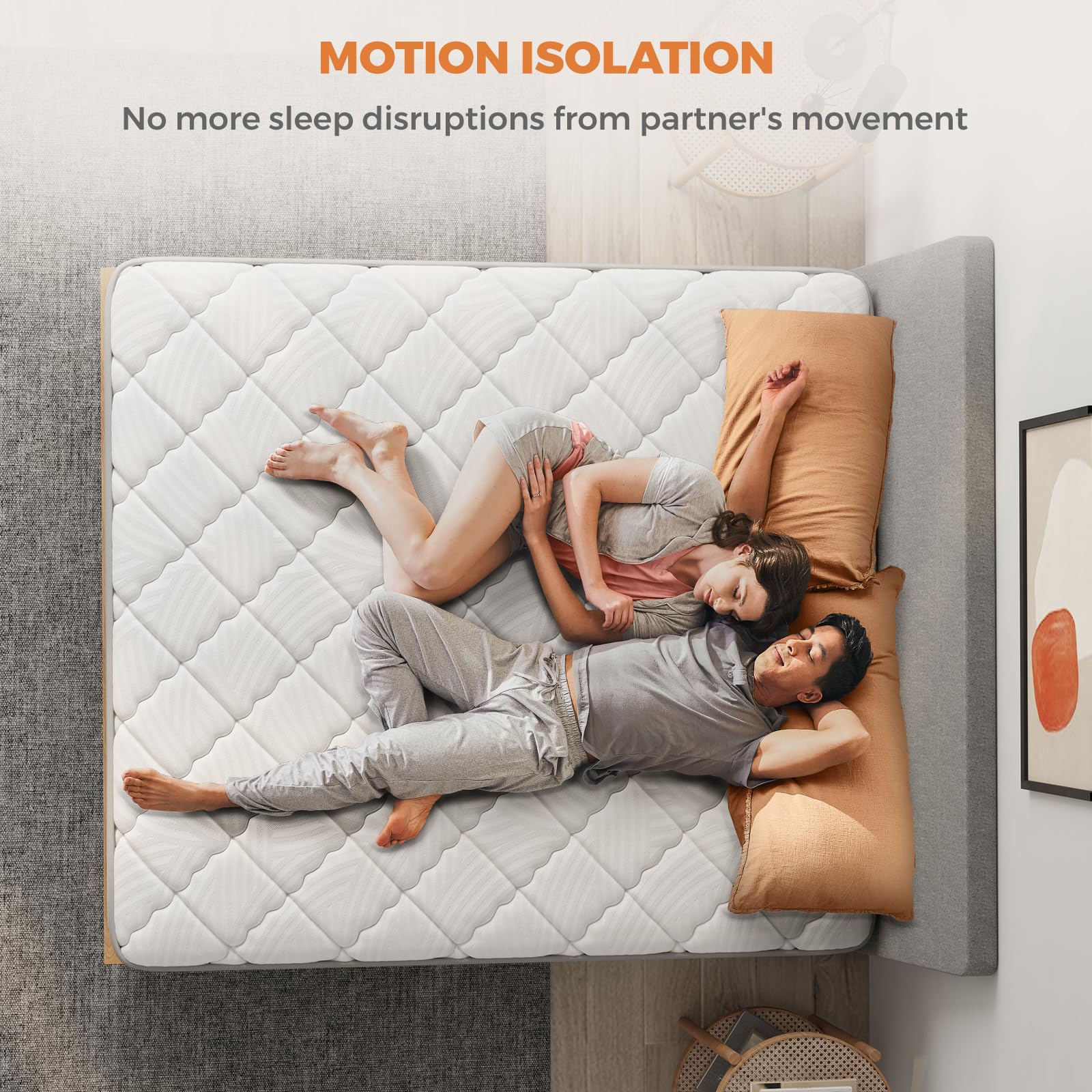Sweetnight 10 Inch Queen Hybrid Mattress in a Box - Medium Firm Support with Comfort Foam & Pocket Springs for Back Pain Relief - CertiPUR-US Certified - Perfect for Bedroom, Guest Room & Apartment Sleeping