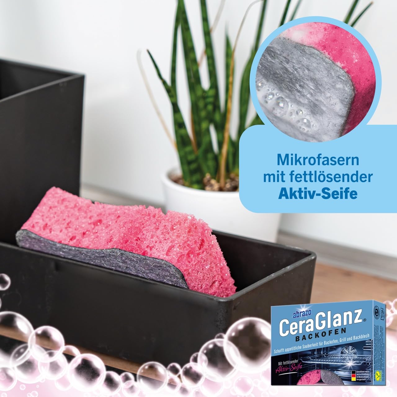 CeraGlanz Oven Cleaner - 4 Pack (2x2) | Antibacterial Oven Cleaner for Stubborn Grease & Grime | Safe & Effective for All Ovens | Perfect for Deep Cleaning, Kitchen Maintenance & Home Care
