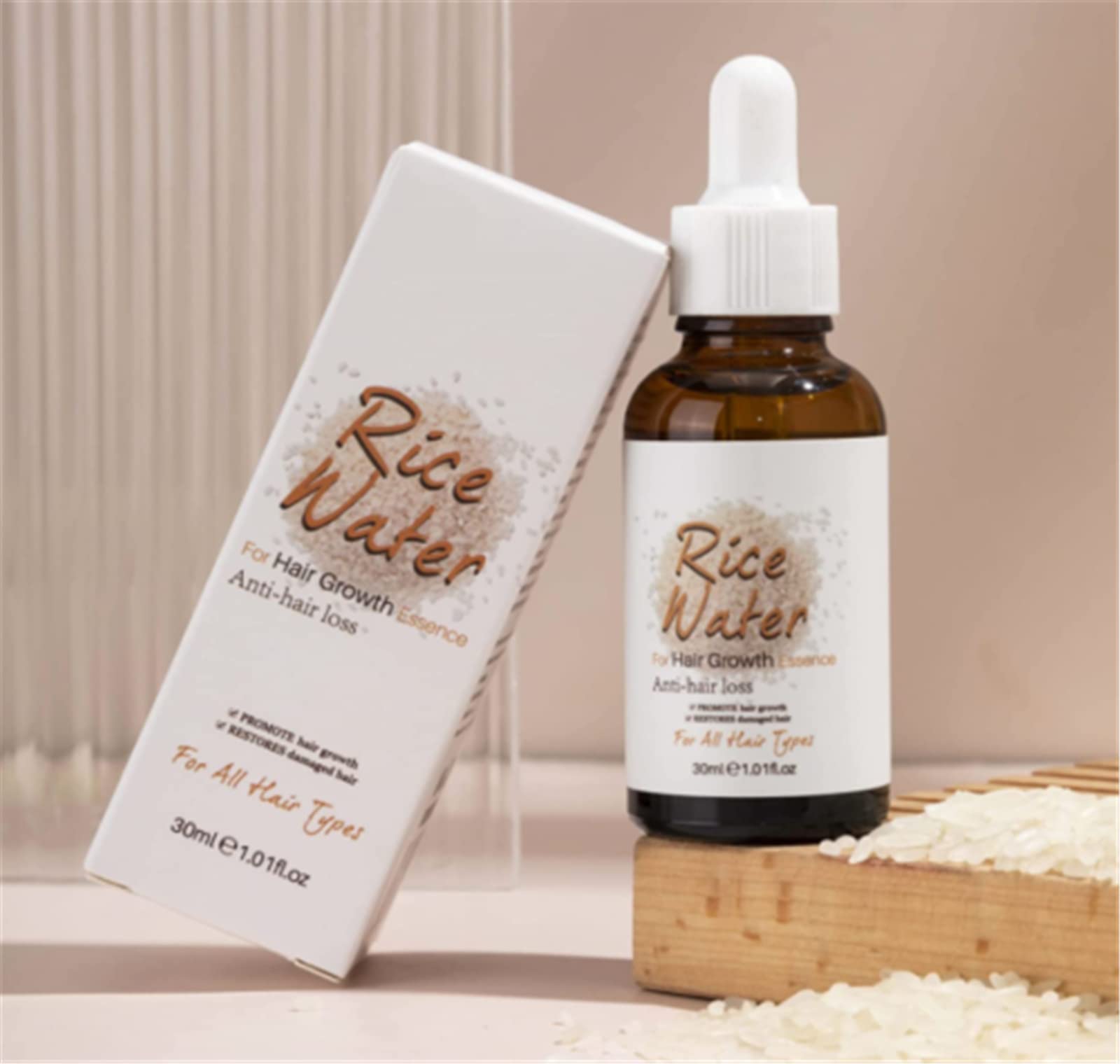 30ML PurAect Fermented Rice Water Hair Growth Serum - Natural Anti Hair Loss Treatment for Thinning Hair & Hair Regrowth | Nourishing Hair Oil for Damaged Hair | Perfect for Daily Hair Care Routine & Scalp Treatment