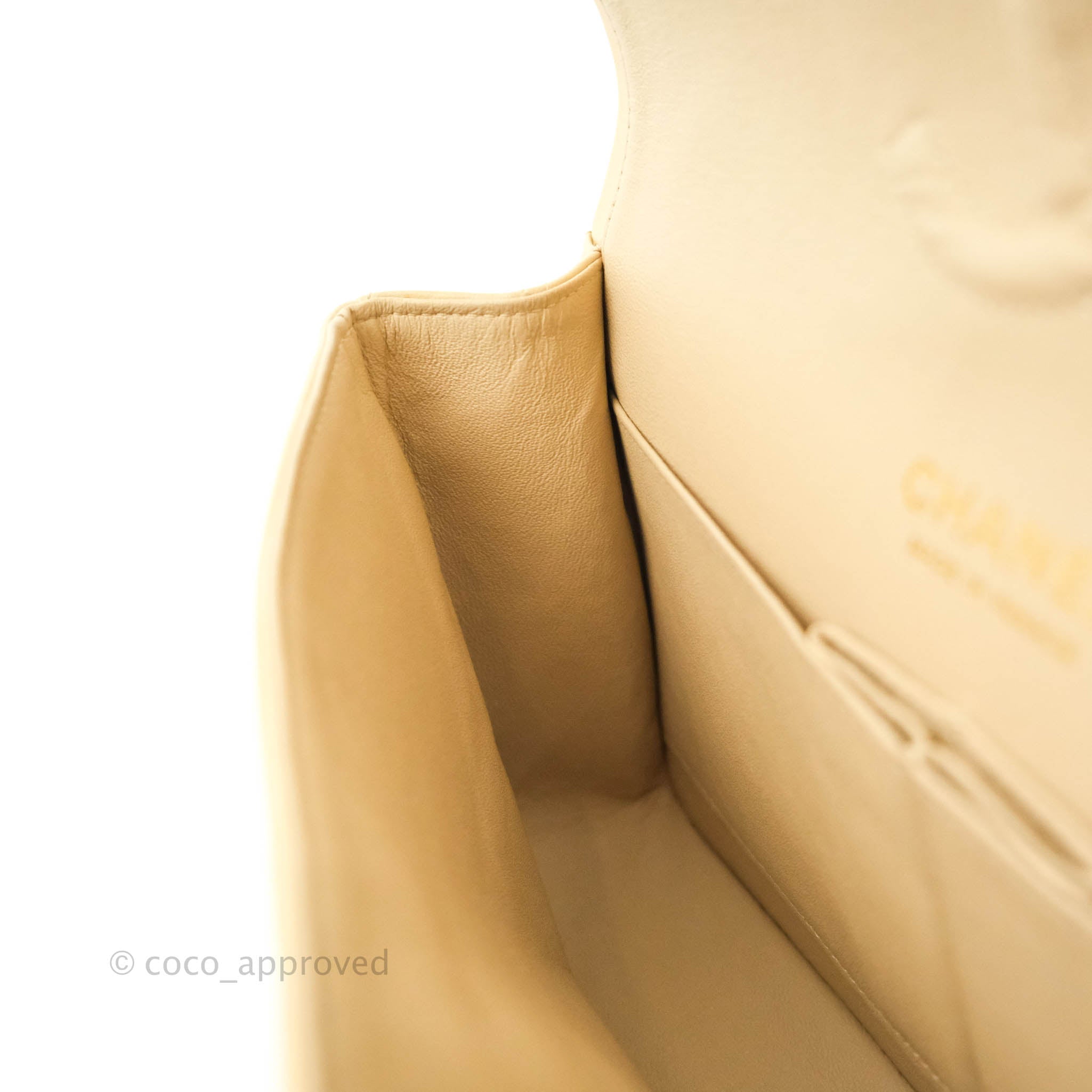 Chanel Classic Medium Double Flap Bag in Beige Lambskin Leather with Gold Hardware - Luxury Designer Handbag for Women, Perfect for Work, Date Night & Special Occasions