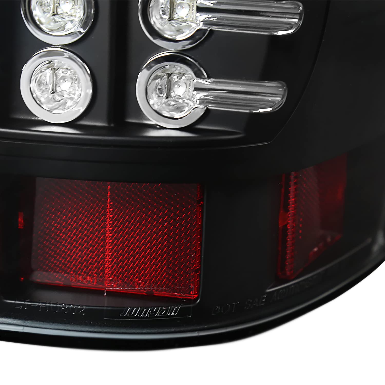 Spec-D Tuning Black Housing Clear Lens LED Tail Lights for 2007-2012 Chevy Avalanche - Left & Right Pair Assembly - Enhanced Visibility & Style for Night Driving & Custom Car Upgrades