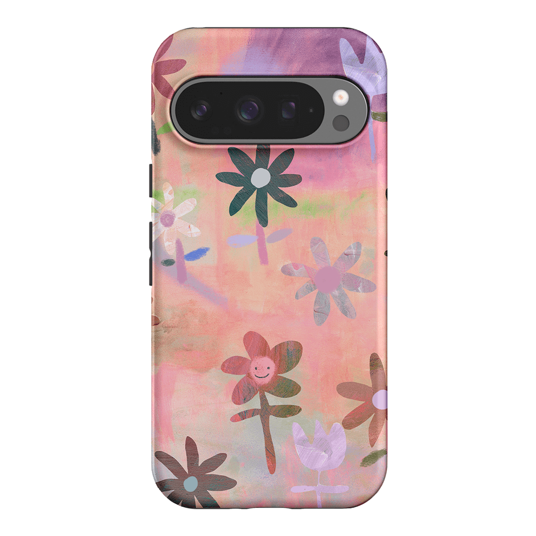Premium Lazy Daisy Floral Phone Case - Shockproof & Slim Design for iPhone 15/14/13/12/Pro/Max - Perfect for Everyday Use, Travel & Outdoor Activities