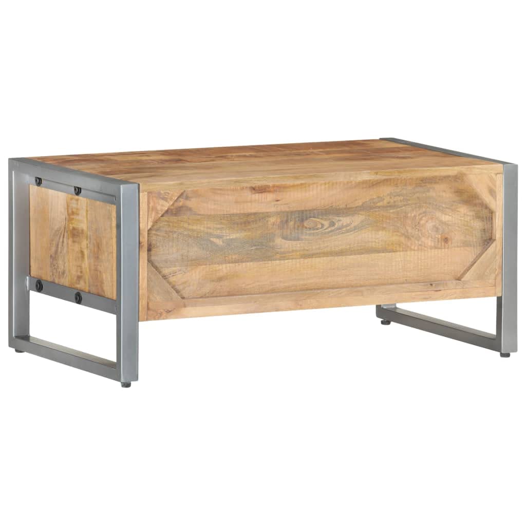 Industrial Coffee Table with Storage - 37.4