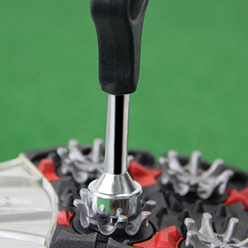 Dilwe Stainless Steel Multifunction Golf Cleat Wrench Tool - Essential Golf Shoe Accessory for Quick Cleat Replacement | Perfect for Golf Course Maintenance & Equipment Repair
