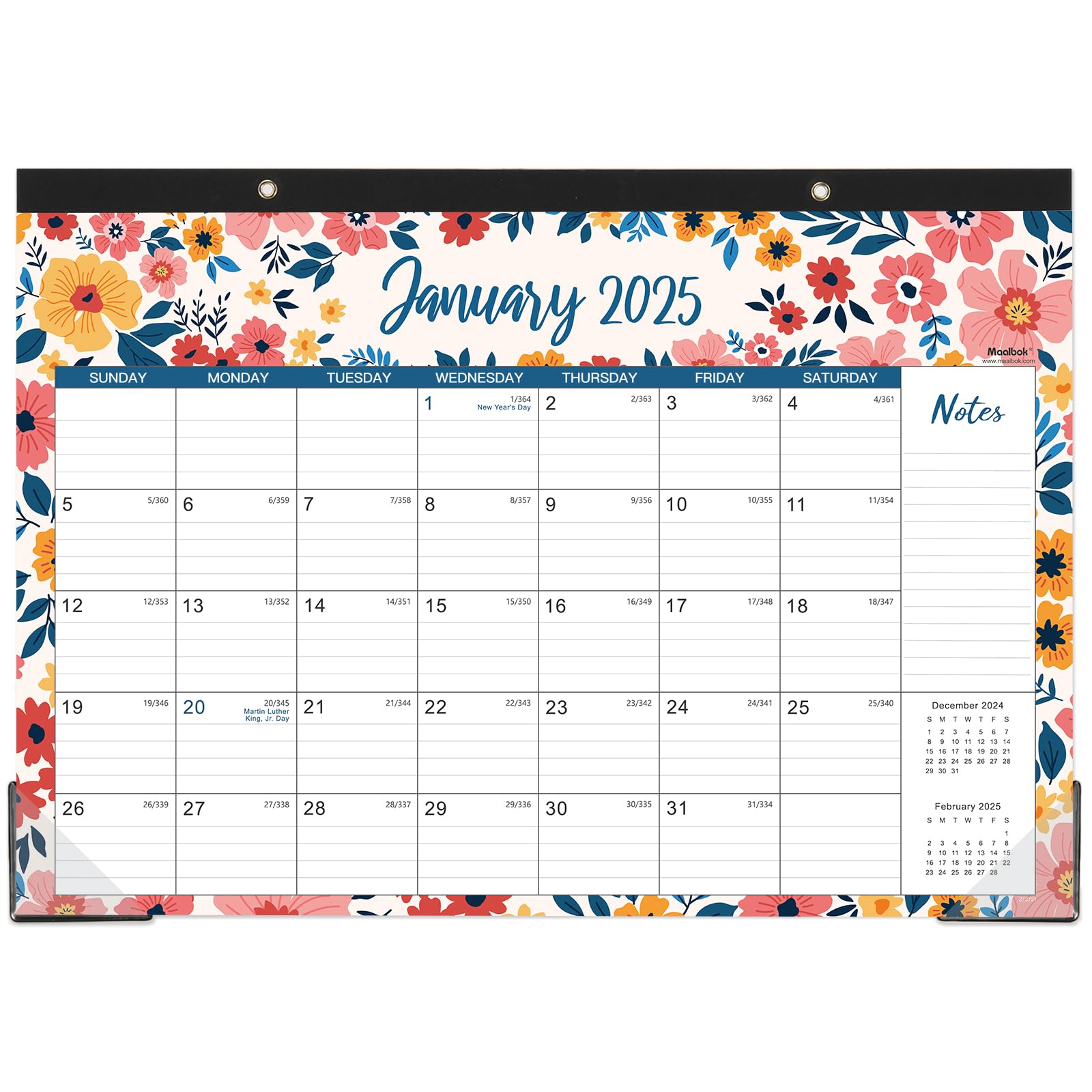 2025 Large Monthly Desk Calendar - Jan to Dec 2025 | 17