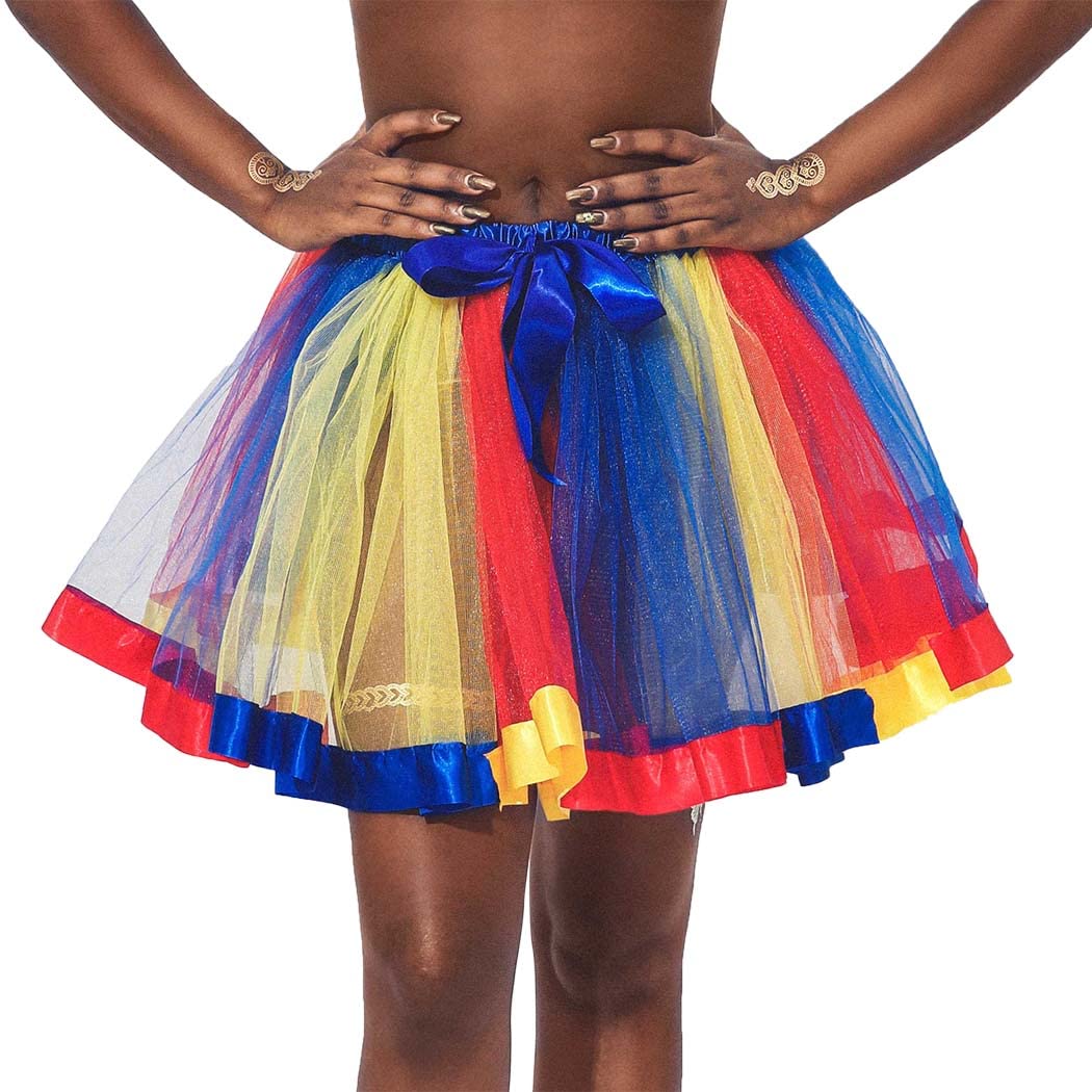 Kakaco Women's Rainbow Tutu Tulle Skirt - Ballet Dance Skirt for Women & Girls, Party Costume, Performance, Photo Shoot, Halloween & Cosplay