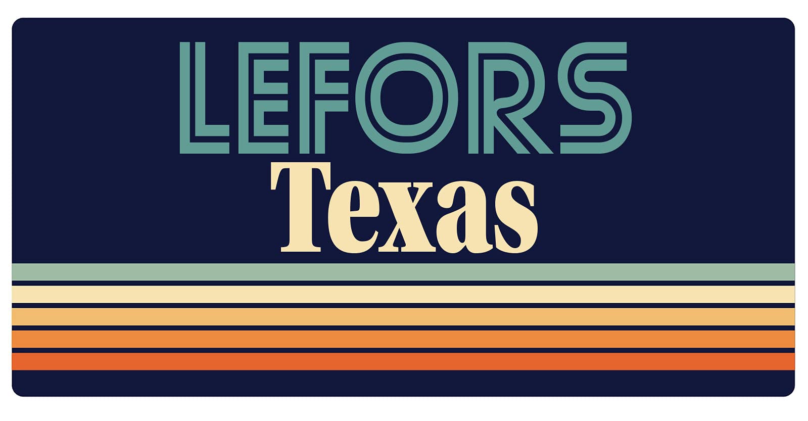 Lefors Texas 5 x 2.5-Inch Retro Fridge Magnet - Vintage Style Decorative Magnet for Refrigerators, Lockers & Metal Surfaces - Perfect for Home, Office & Dorm Room Decor
