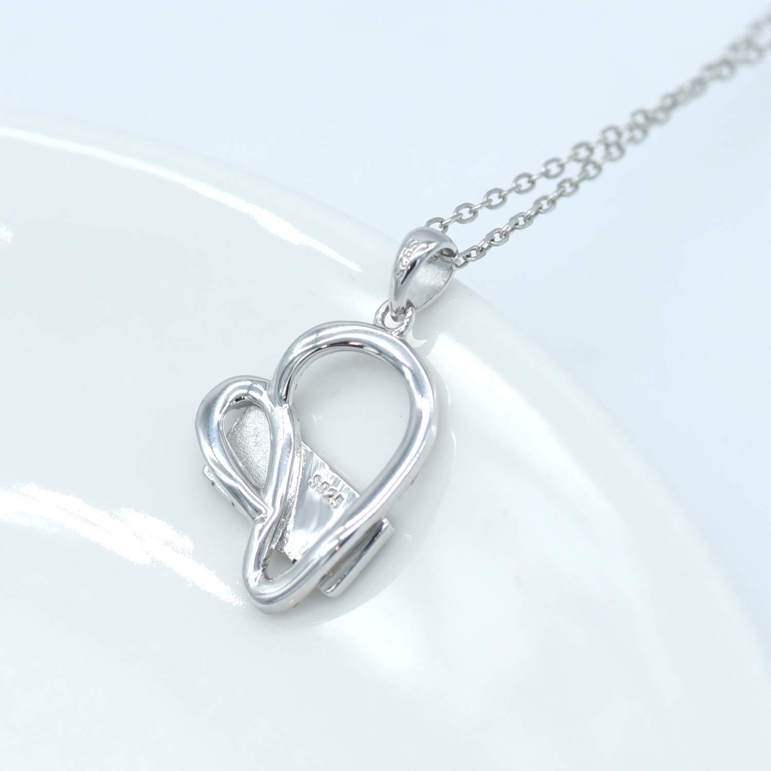 925 Sterling Silver Heart Pendant Piano Keyboard Necklace - Elegant Music Note Jewelry for Women & Girls - Perfect Gift for Musicians, Music Lovers, Valentine's Day & Anniversaries