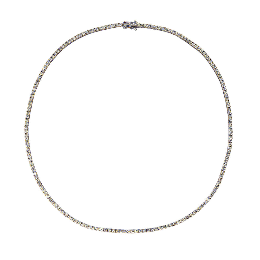 6ctw Diamond Tennis Necklace in 14K White Gold - Elegant Jewelry for Women, Perfect for Weddings, Parties & Special Occasions