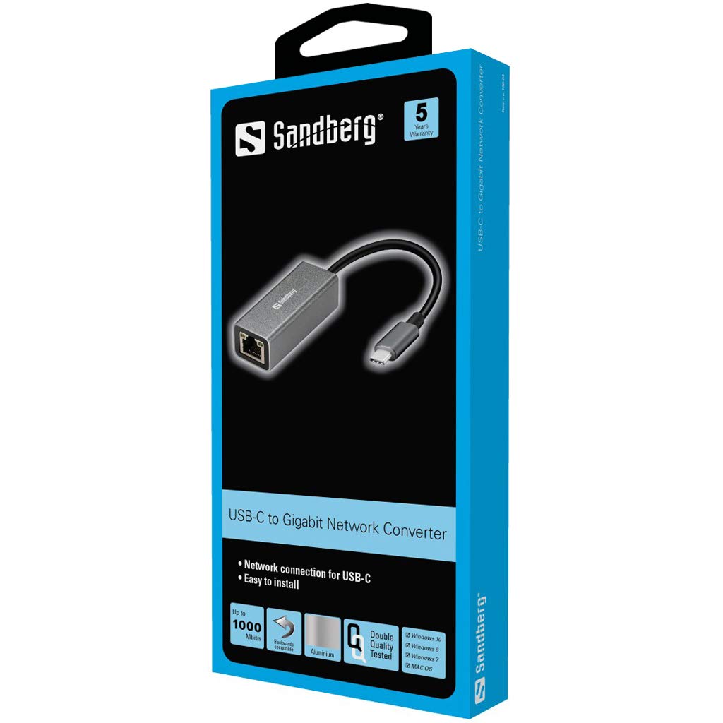 USB-C to Gigabit Ethernet Adapter - High-Speed Wired Internet Dongle for MacBook, Chromebook, Surface Pro - Stable Connection for Gaming, Streaming & Remote Work