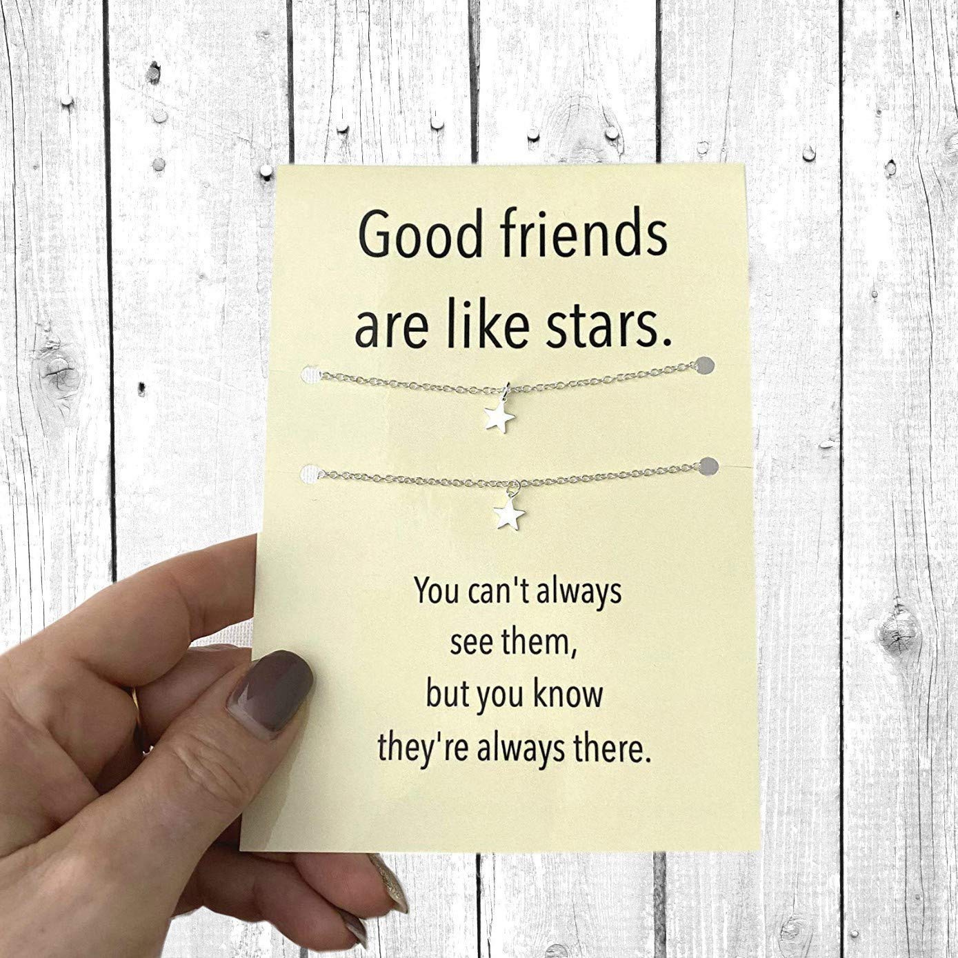 Carrie Clover Best Friend Matching Necklace Set of 2, BFF Gifts, Star Necklace, Friendship Jewelry, Best Friends are Like Stars, Gift for Best Friend, Stocking Stuffer, Perfect for Birthdays, Anniversaries, and Graduations