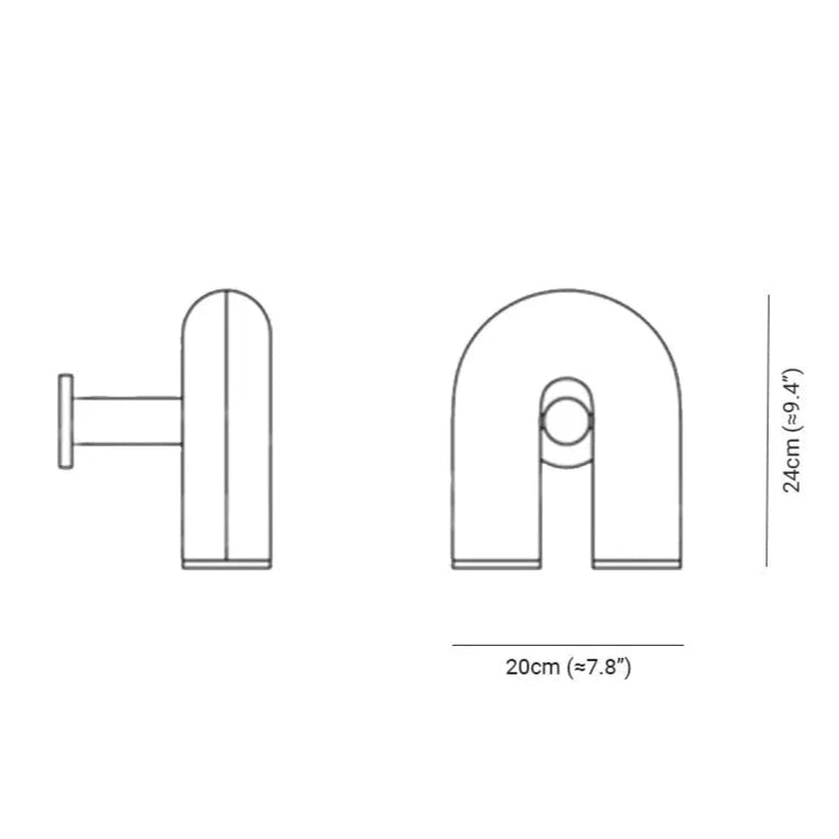 Modern U-Shaped Tube Wall Lamp - Sleek LED Lighting Fixture for Bedroom, Living Room & Hallway - Energy Efficient Home Decor Light