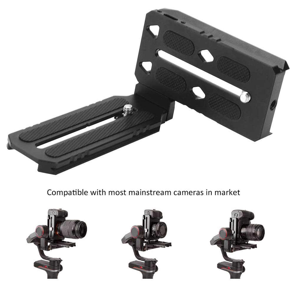 Luqeeg Vertical Shooting Camera Plate - Compatible with Zhiyun Weebill & Weebill S Stabilizers for DSLR & Mirrorless Cameras - Perfect for Vlogging, Live Streaming & Portrait Photography