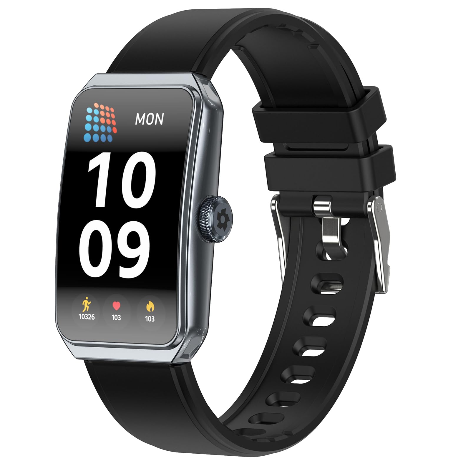 Premium Fitness Tracker Watch with 24/7 Heart Rate Monitor, Blood Oxygen & Sleep Tracking - IP68 Waterproof Activity Tracker with Step Counter for Men & Women - Perfect for Running, Gym Workouts & Daily Health Monitoring