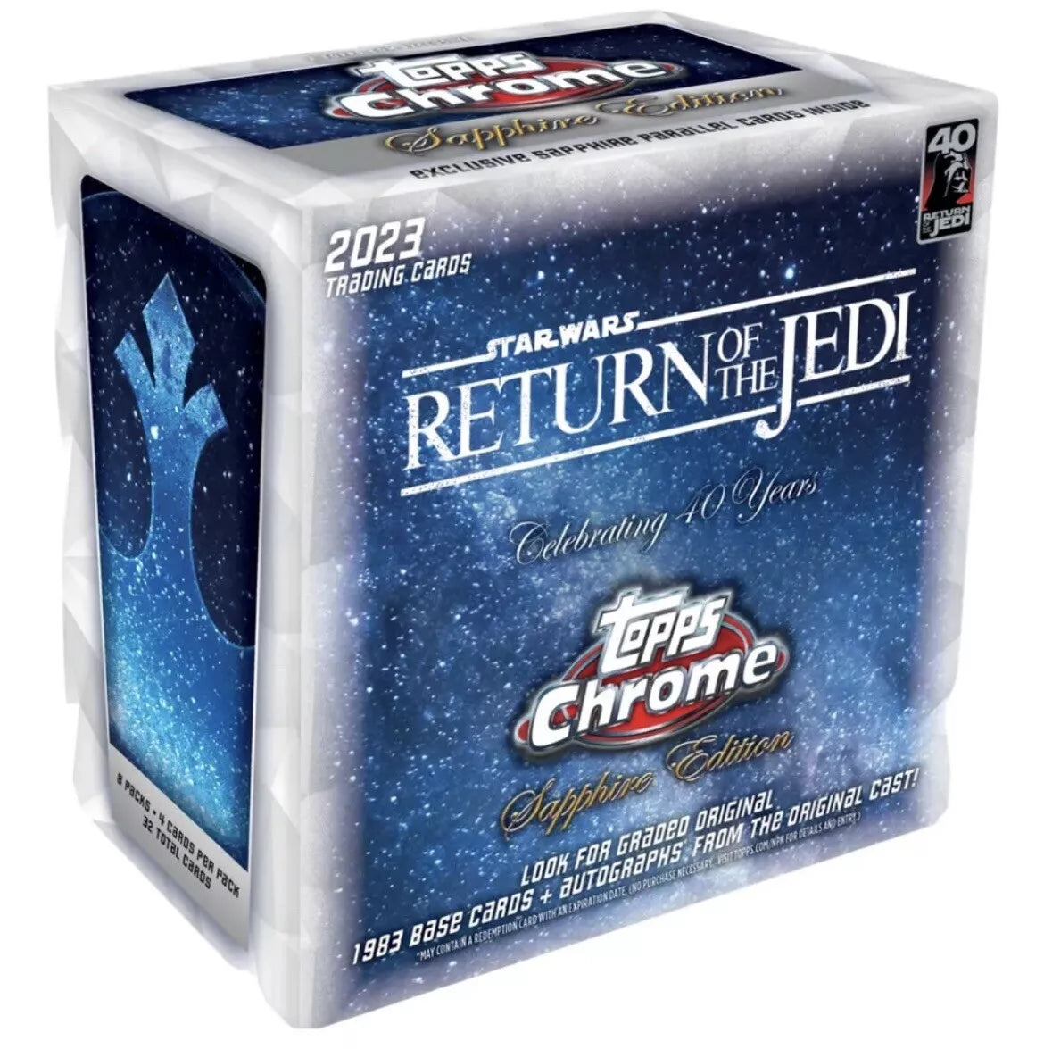 2023 Topps Chrome Star Wars Return of The Jedi Sapphire Edition Trading Cards - Limited Collector's Set for Fans, Gift Idea & Display Piece
