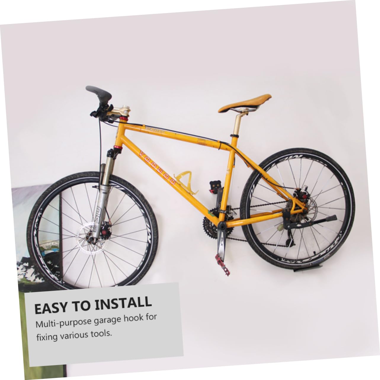WOONEKY Bike Wall Mount - Space Saving Bike Storage Rack & Hanger for Garage, Easy to Install - Perfect for Home, Apartment & Cycling Enthusiasts