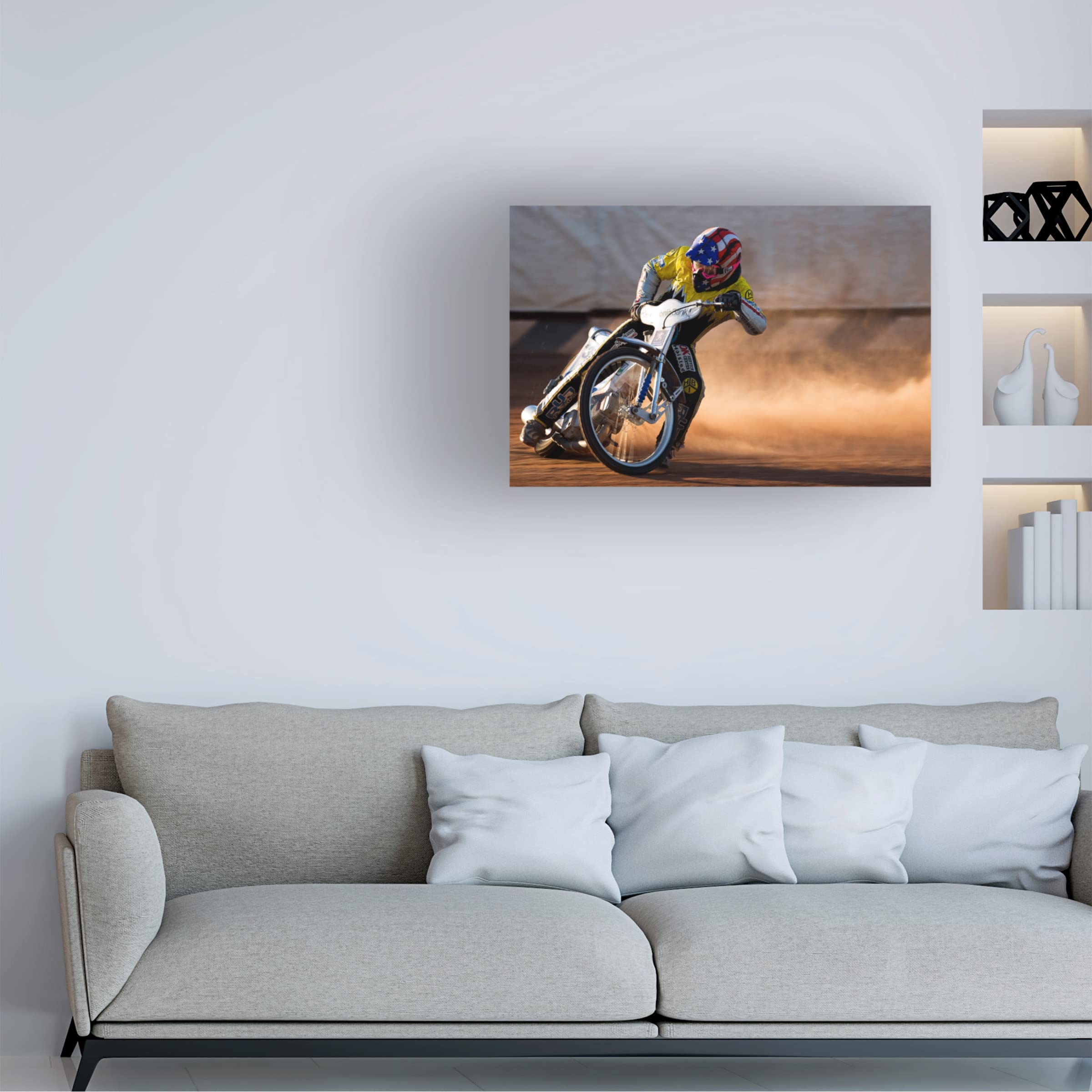 Trademark Fine Art 'Going Sideways' Canvas Wall Art by Thomas Sass Pedersen - Modern Abstract Painting for Living Room, Bedroom & Office Decor