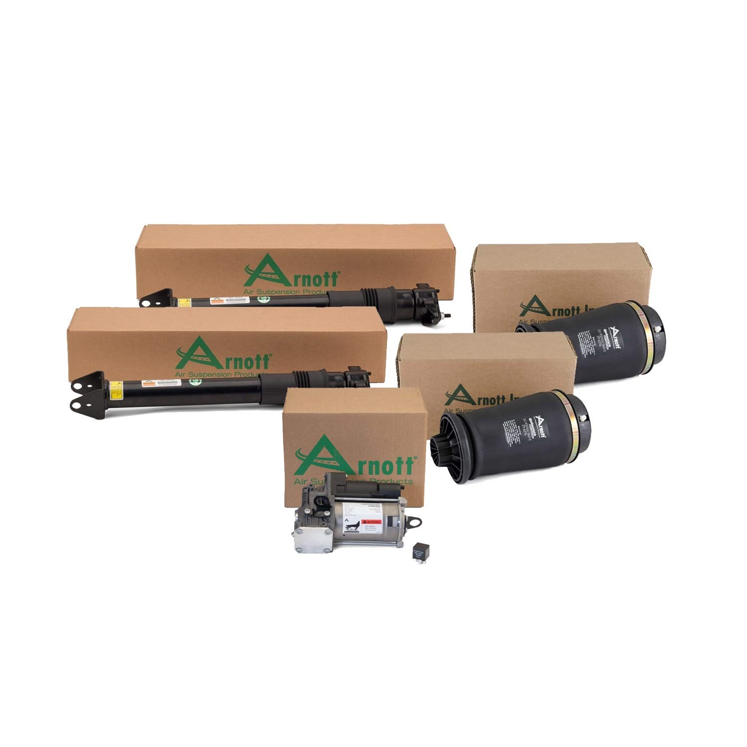 Arnott Rear Shocks & Air Springs with Compressor Kit for Mercedes-Benz X164 GL-Class (2006-2012) - Excludes ADS Adaptive Damping System | Premium Suspension Upgrade for Smooth Rides & Heavy Loads