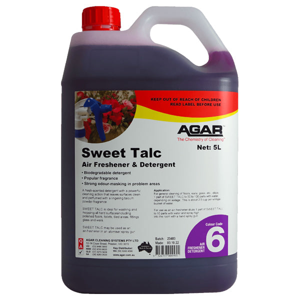 Natural Agar Sweet Talc Laundry Detergent & Air Freshener - Gentle on Clothes, Long-Lasting Freshness for Home, Nursery, and Pet Areas