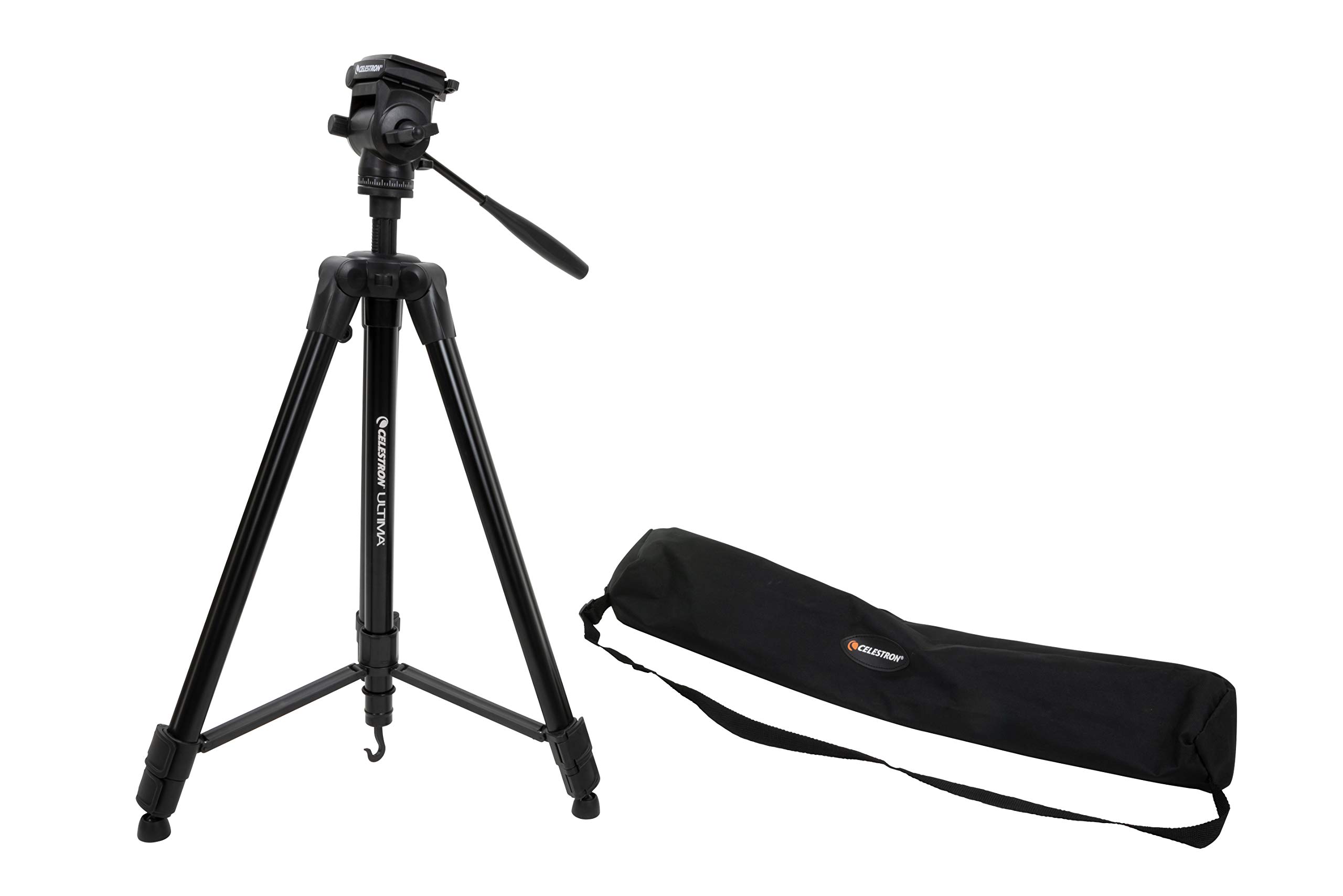 Celestron Ultima Pan Tilt Head Tripod - Heavy Duty Aluminum Tripod for Spotting Scopes, Binoculars & DSLR Cameras (Model 93612) | Perfect for Bird Watching, Hunting & Outdoor Photography