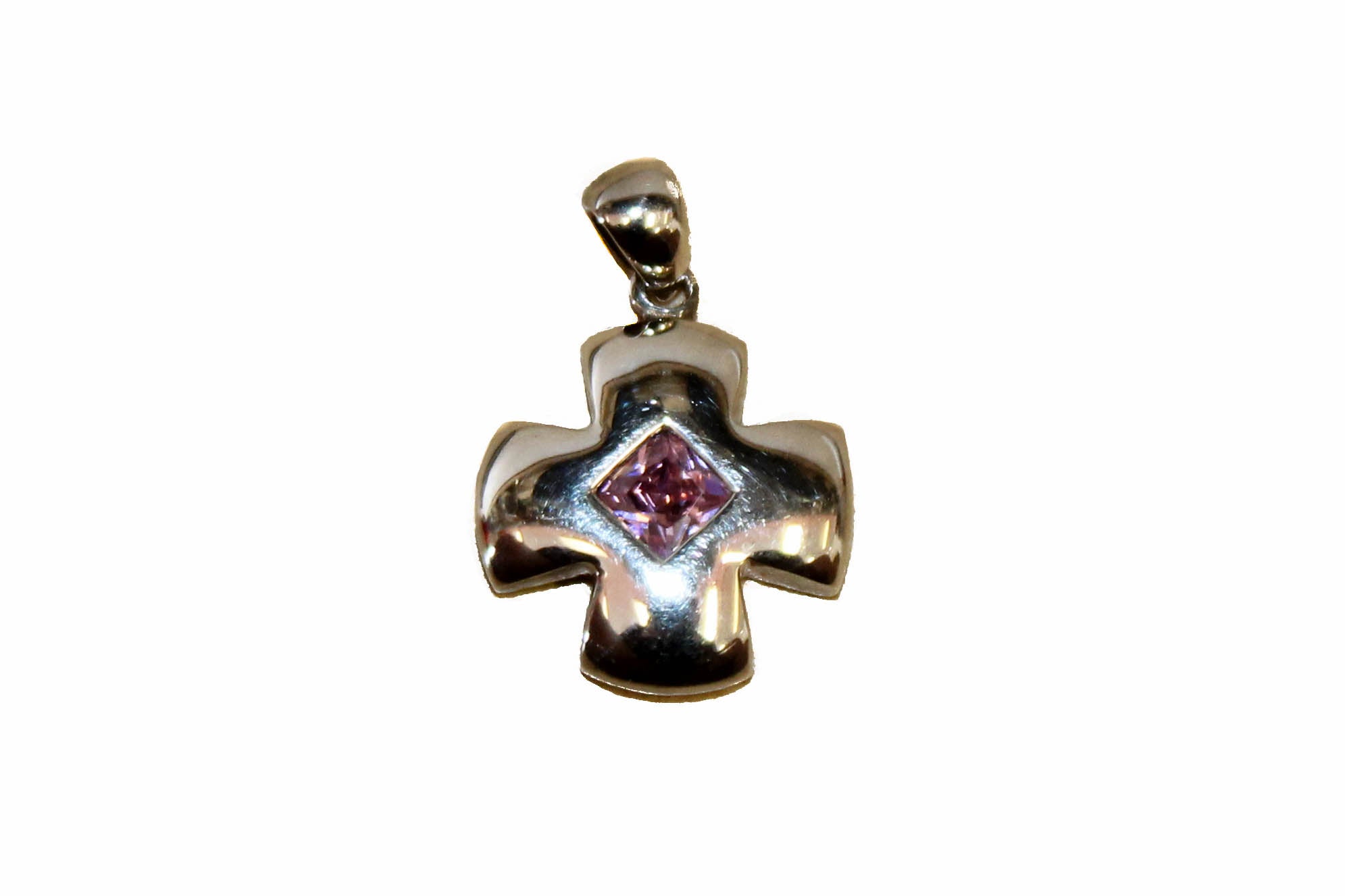 Authentic Folli Follie Sterling Silver Cross Pendant Necklace for Women - Elegant Religious Jewelry Gift for Baptism, First Communion & Everyday Wear