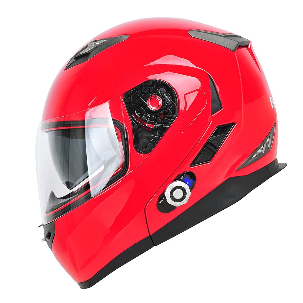 Martian Motorcycle Bluetooth Helmet - Modular Flip-Up Full Face with Dual Visor & Integrated Bluetooth Intercom Headset | Perfect for Long Rides, Group Rides & Hands-Free Communication