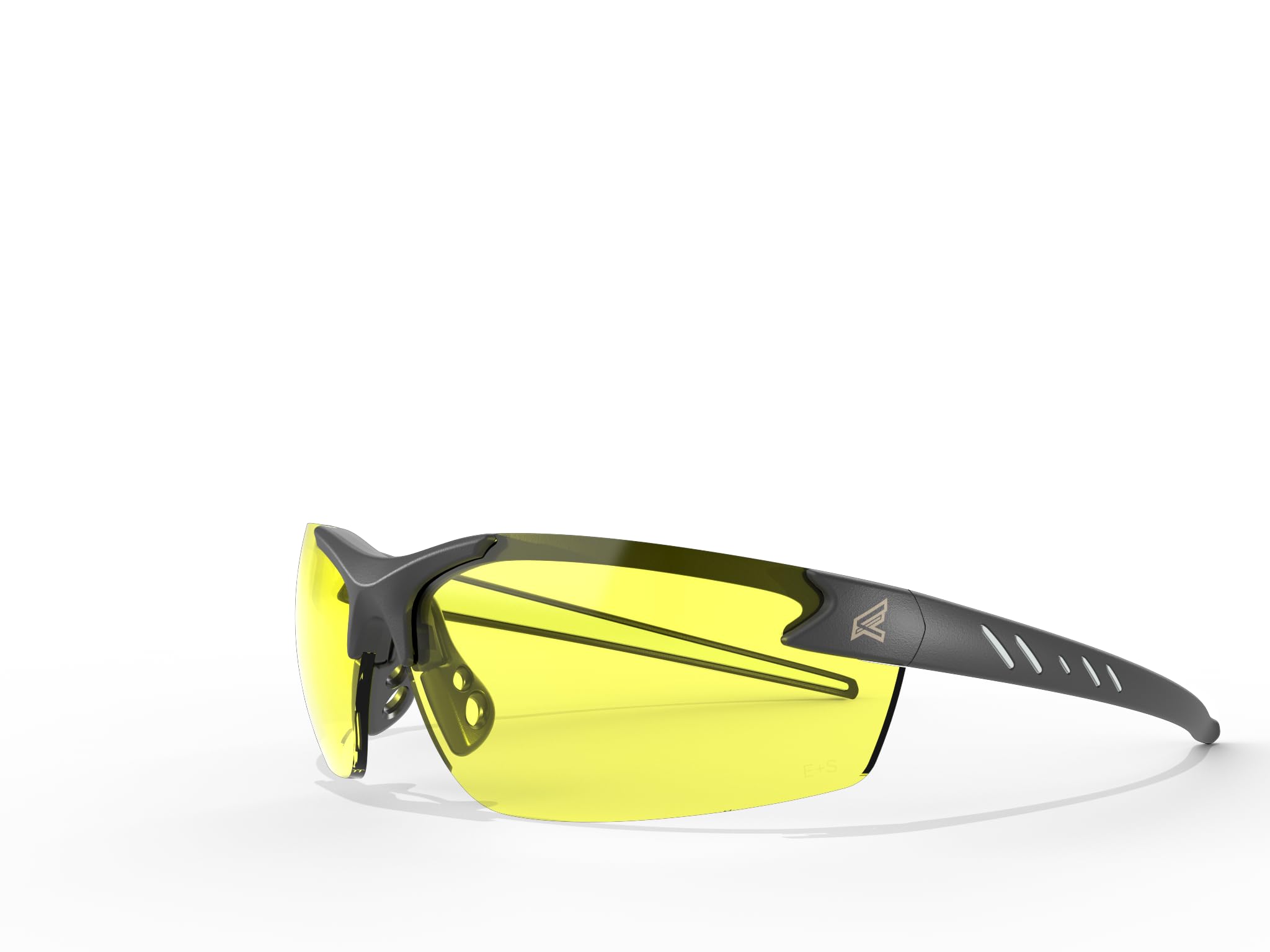 EDGE Zorge G2 Wrap-Around Safety Glasses - ANSI/ISEA & MCEPS Certified, Military Grade, Anti-Scratch & Non-Slip, UV 400 Protection, Black Frame with Yellow Lens (5.04