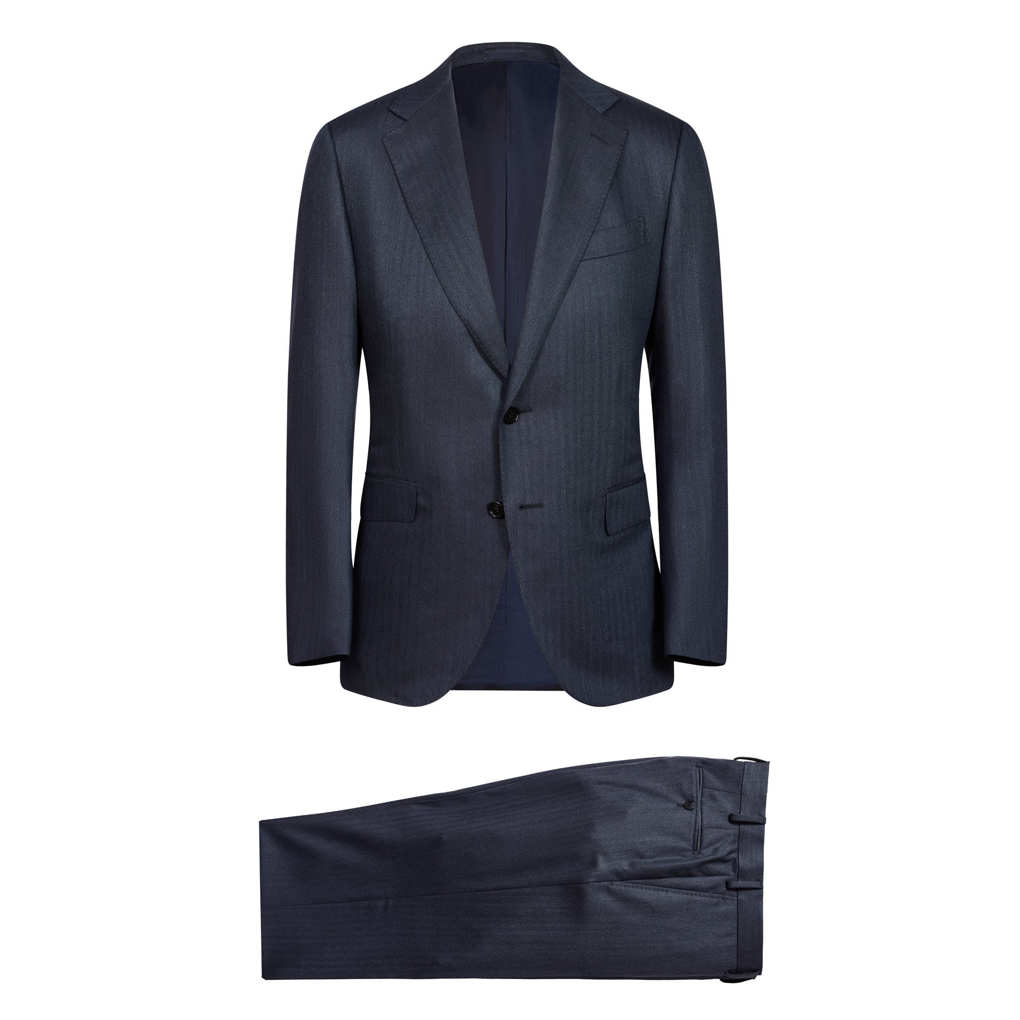 Premium HENRY SARTORIAL X CARUSO Men's Single Breasted Wool Suit - Charcoal Gray | Italian Tailored Business Attire for Weddings, Office & Formal Events
