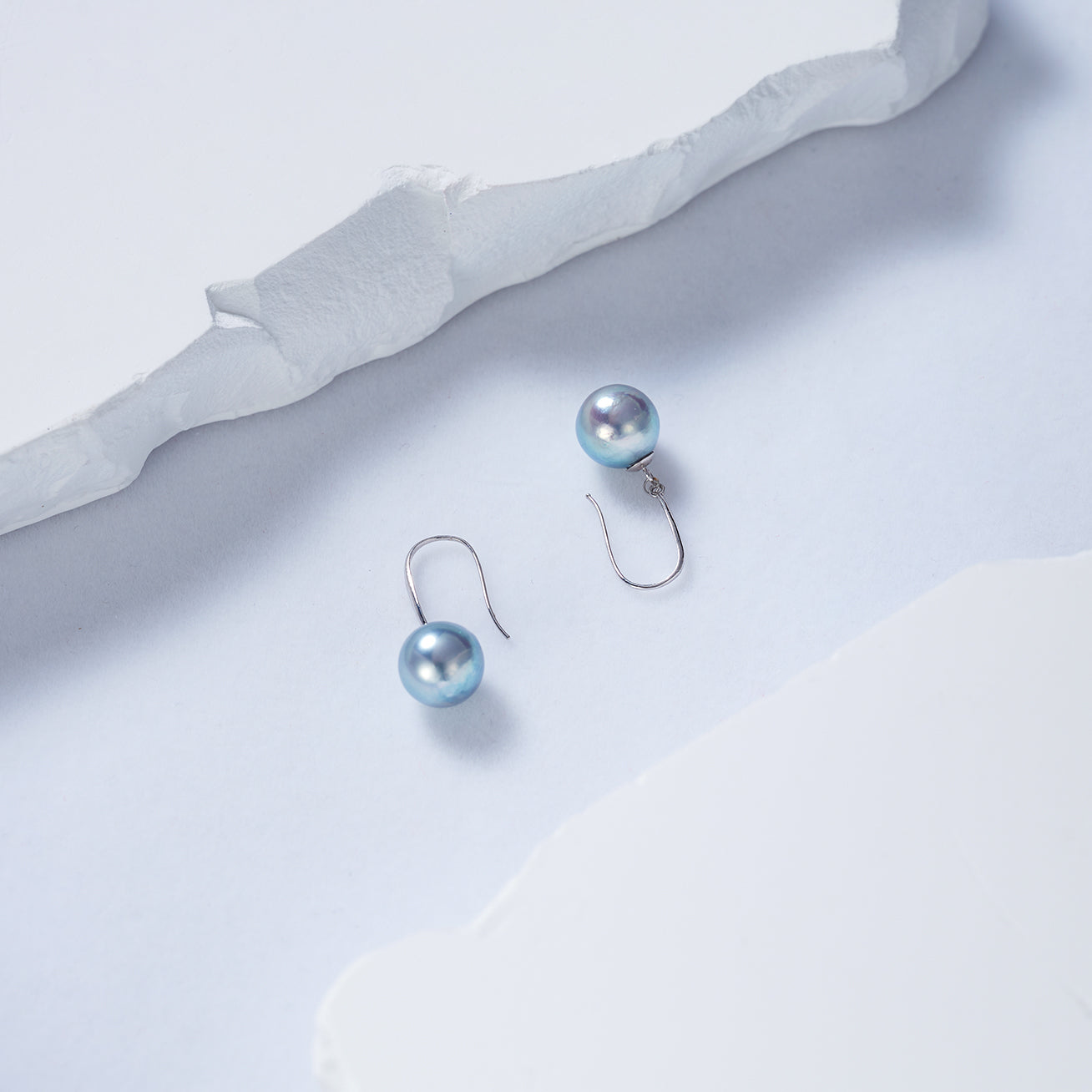 18K Gold Silver Blue Akoya Pearl Stud Earrings - Hypoallergenic Luxury Jewelry Gift for Women - Perfect for Weddings, Parties & Special Occasions
