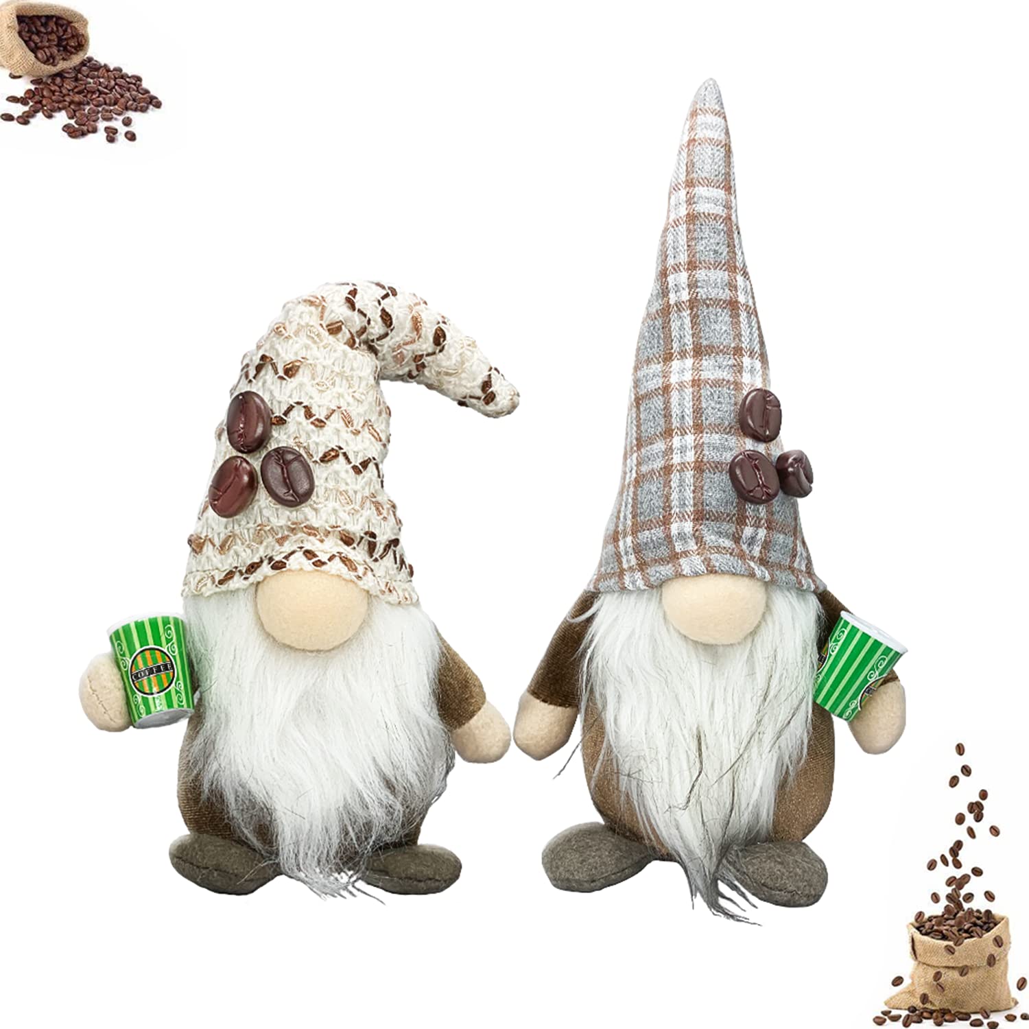 Handmade Coffee Gnomes - Rustic Espresso Decor for Barista & Kitchen
