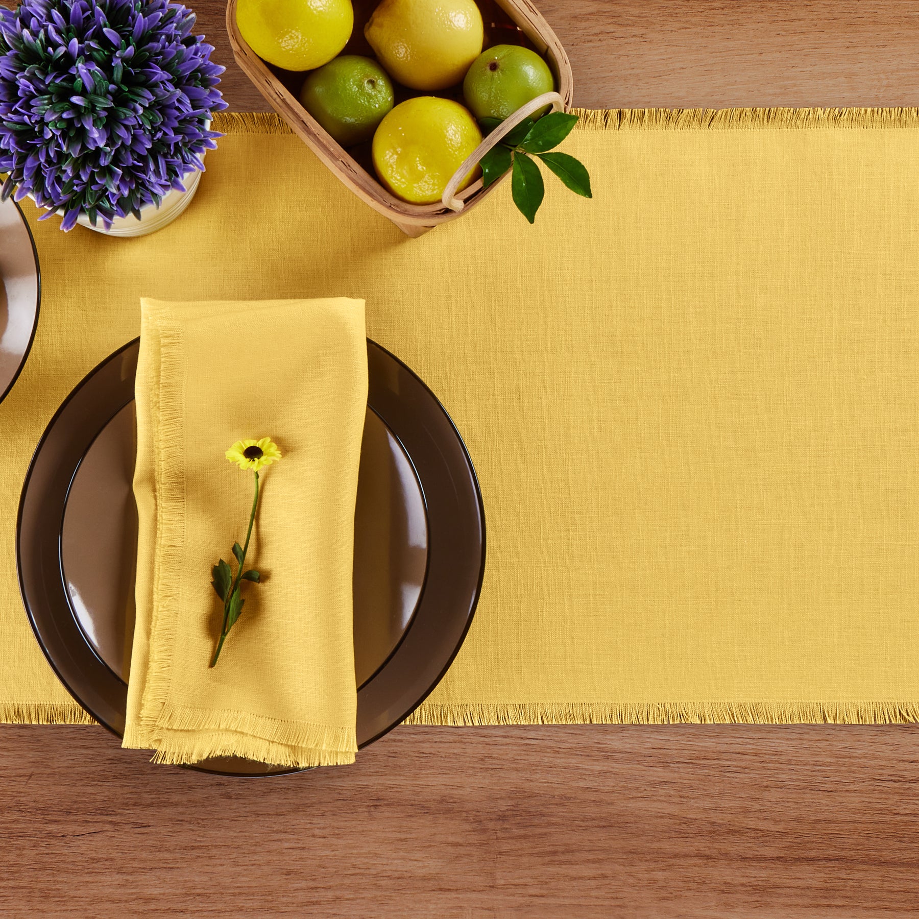Elegant Fringe Table Runner for Dining Room Decor - Perfect for Weddings, Parties, and Home Decor | Washable & Durable Lace Trim Table Cover