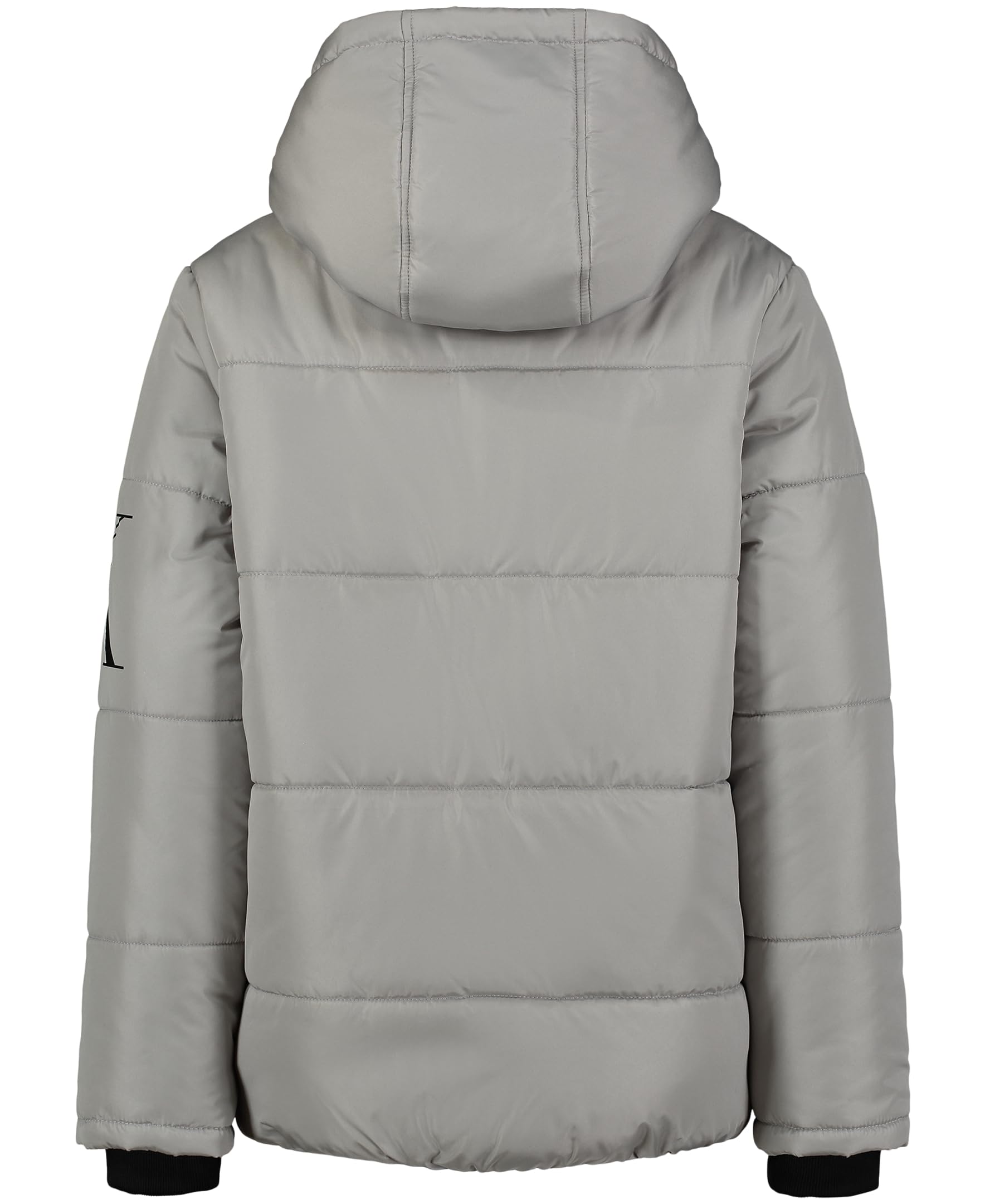 Calvin Klein Boys' Heavyweight Hooded Bubble Jacket with Polar Fleece Lining - Warm Winter Coat for Kids Outdoor Activities, School & Playtime