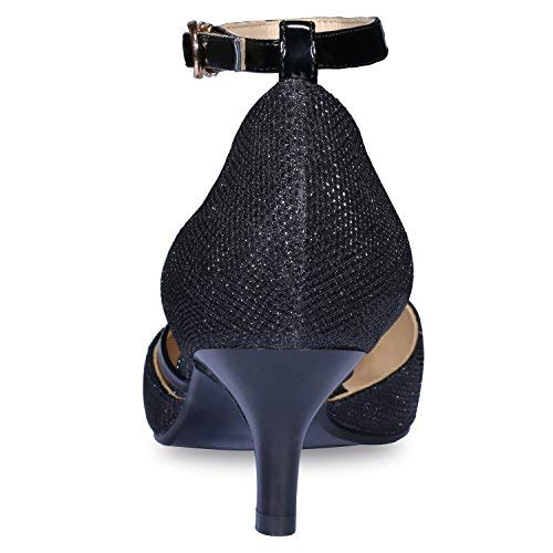 IDIFU Women's IN2 Maxine Low Kitten Heels - Elegant Closed Toe Dress Pumps for Wedding, Evening & Formal Occasions - Perfect Bridal Shoes for Women | Great for Prom, Cocktail Parties & Office Wear