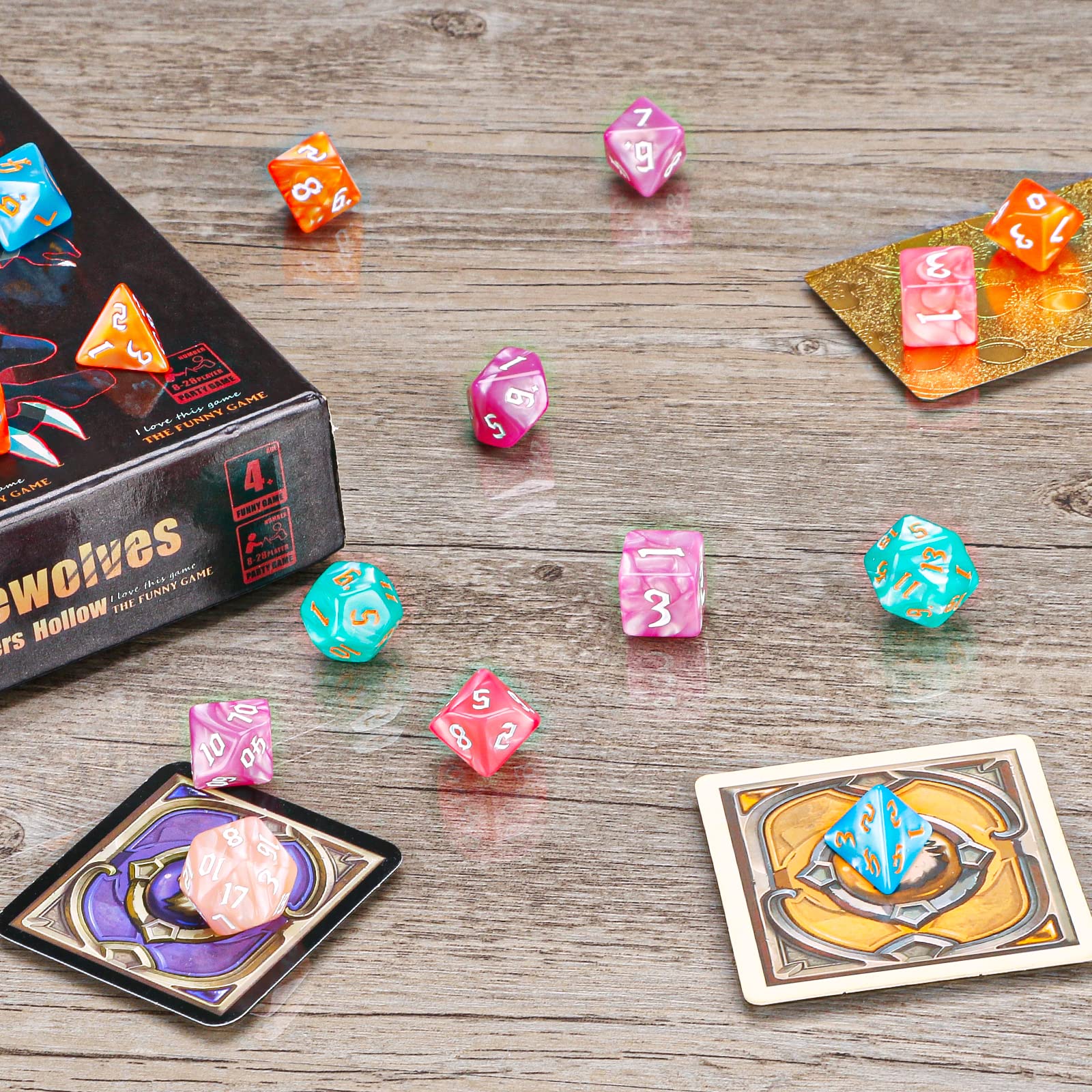 Premium 42-Piece Polyhedral Dice Set for D&D, RPG & Tabletop Games - 6 Complete 7-Die Sets with Black Velvet Bags | Perfect for Dungeons & Dragons, Magic: The Gathering & Role-Playing Adventures