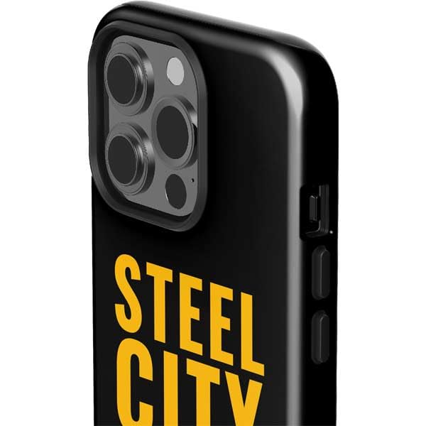 Officially Licensed NFL Pittsburgh Steelers Team Motto Impact Phone Case for iPhone 15 Pro - Durable Protection with Stylish Design - Perfect for Football Fans & Game Day