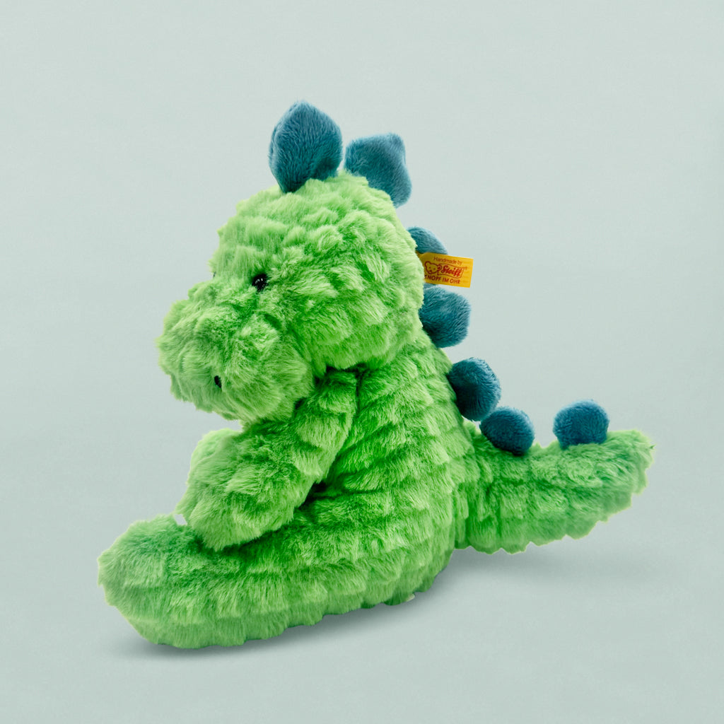 Steiff Spott Stegosaurus Dinosaur Plush Toy with Personalized Dinosaur Pajamas - Perfect Gift for Kids' Bedtime & Dinosaur-Themed Nursery Decor