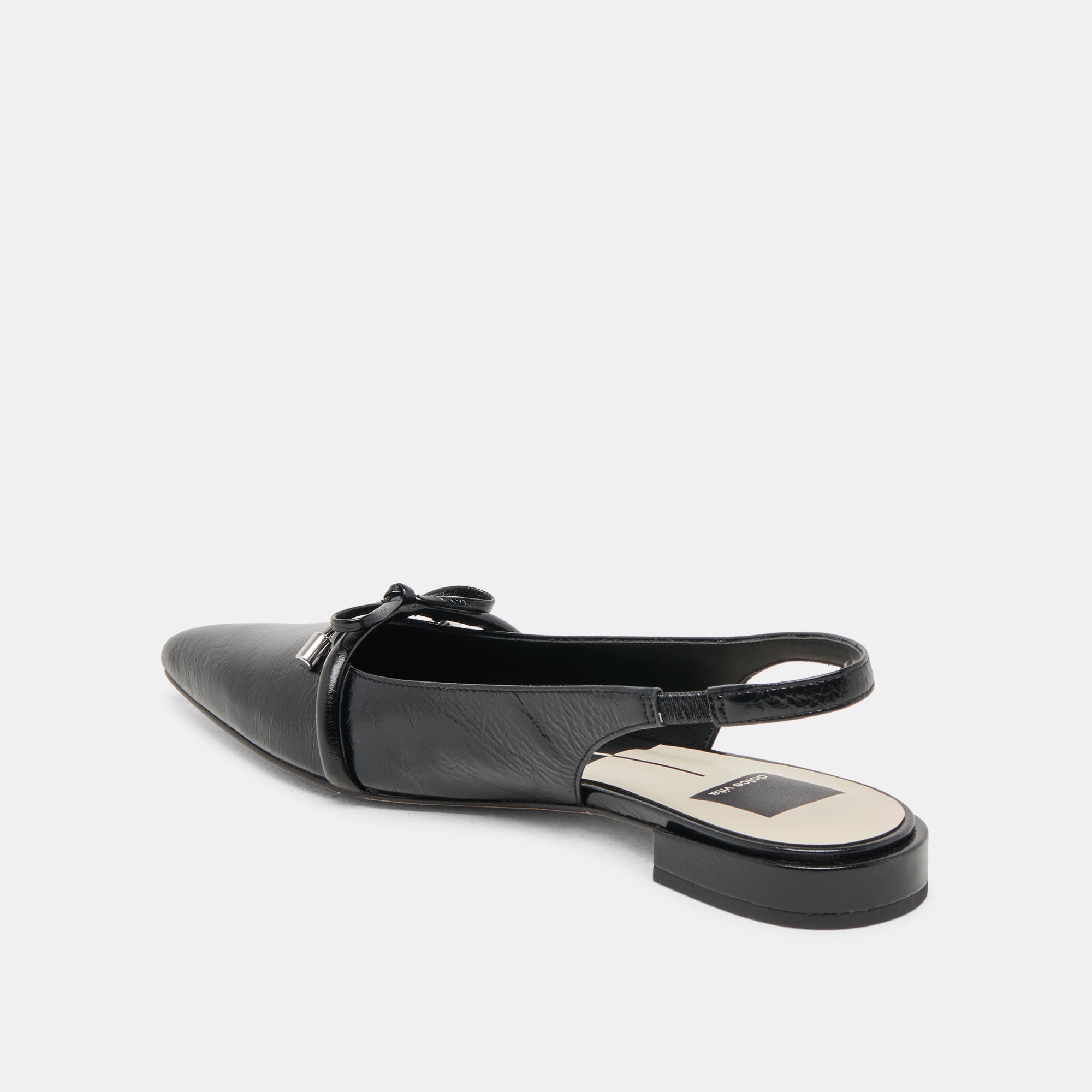 PAYGE FLATS MIDNIGHT CRINKLE PATENT - Women's Stylish Comfortable Ballet Flats for Work, Office & Casual Wear