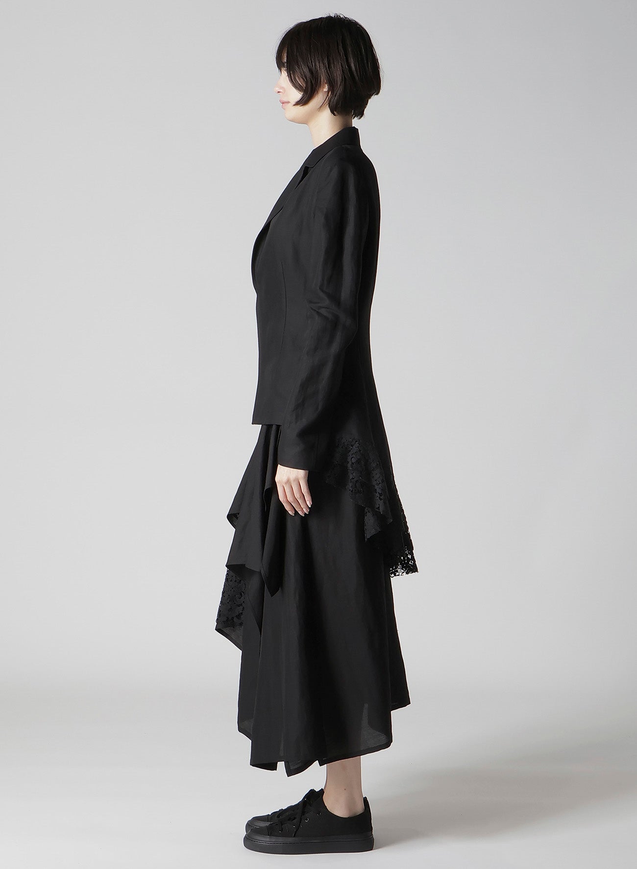 Stylish C/Li Gabardine 2-Layered Unbalanced Jacket for Men & Women | Trendy Asymmetric Outerwear for Fall & Winter | Perfect for Office, Dating & Night Out