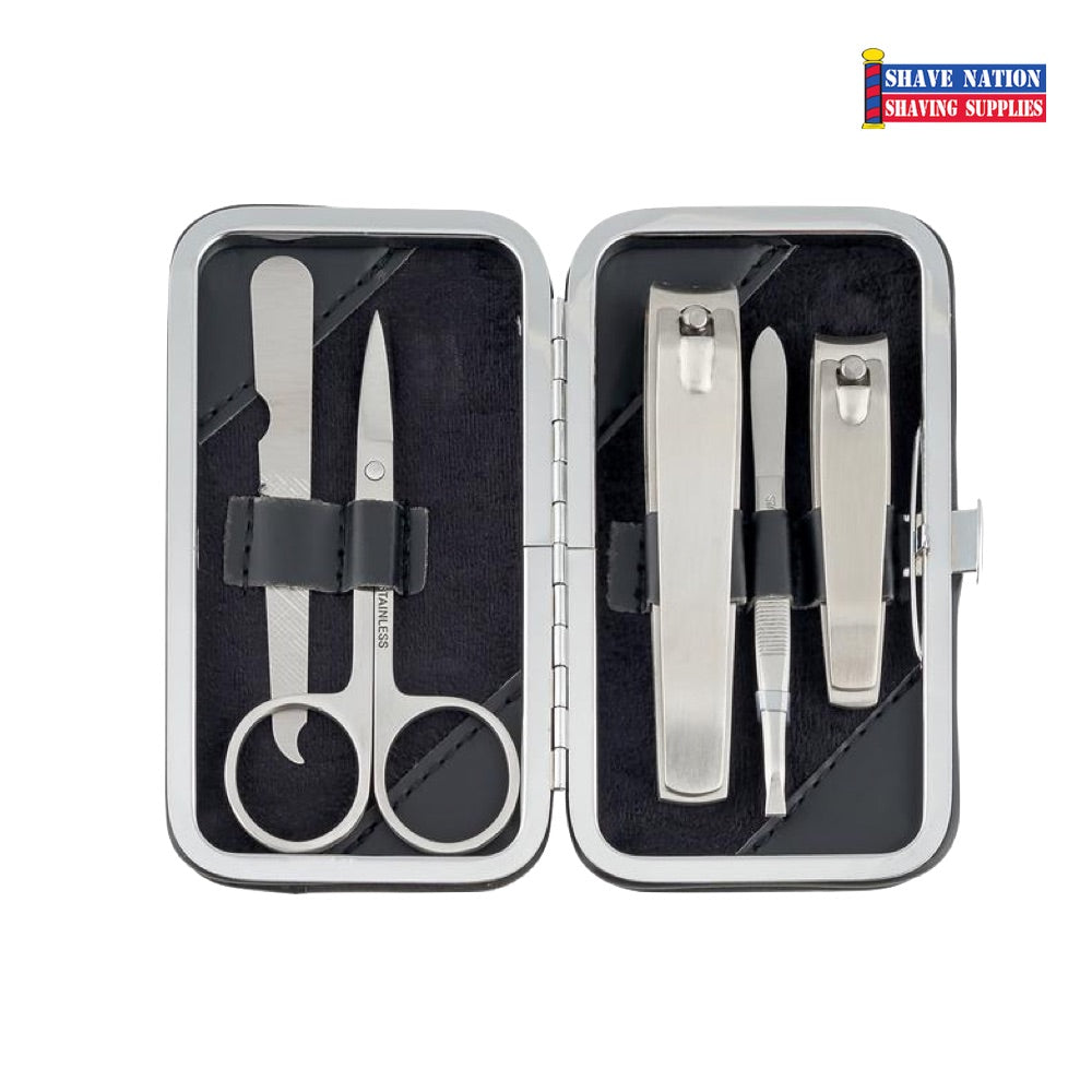 Rockwell 5-Piece Professional Manicure Set - Nail Clippers, Nail File, Cuticle Pusher & Scissors - Perfect for Home & Salon Nail Care, Gifts & Travel Essentials