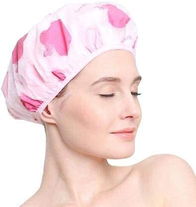 3-Pack Waterproof Reusable Shower Caps for Women & Girls - Assorted Colors & Designs | Multi-Use Bath & Hair Protection for Swimming, Spa, and Daily Shower