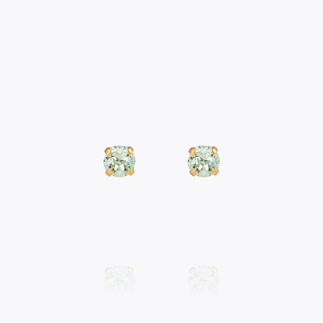 Mini Stud Earrings with Chrysolite Gemstones – Elegant & Dainty Jewelry for Women – Perfect for Everyday Wear, Parties & Gifts