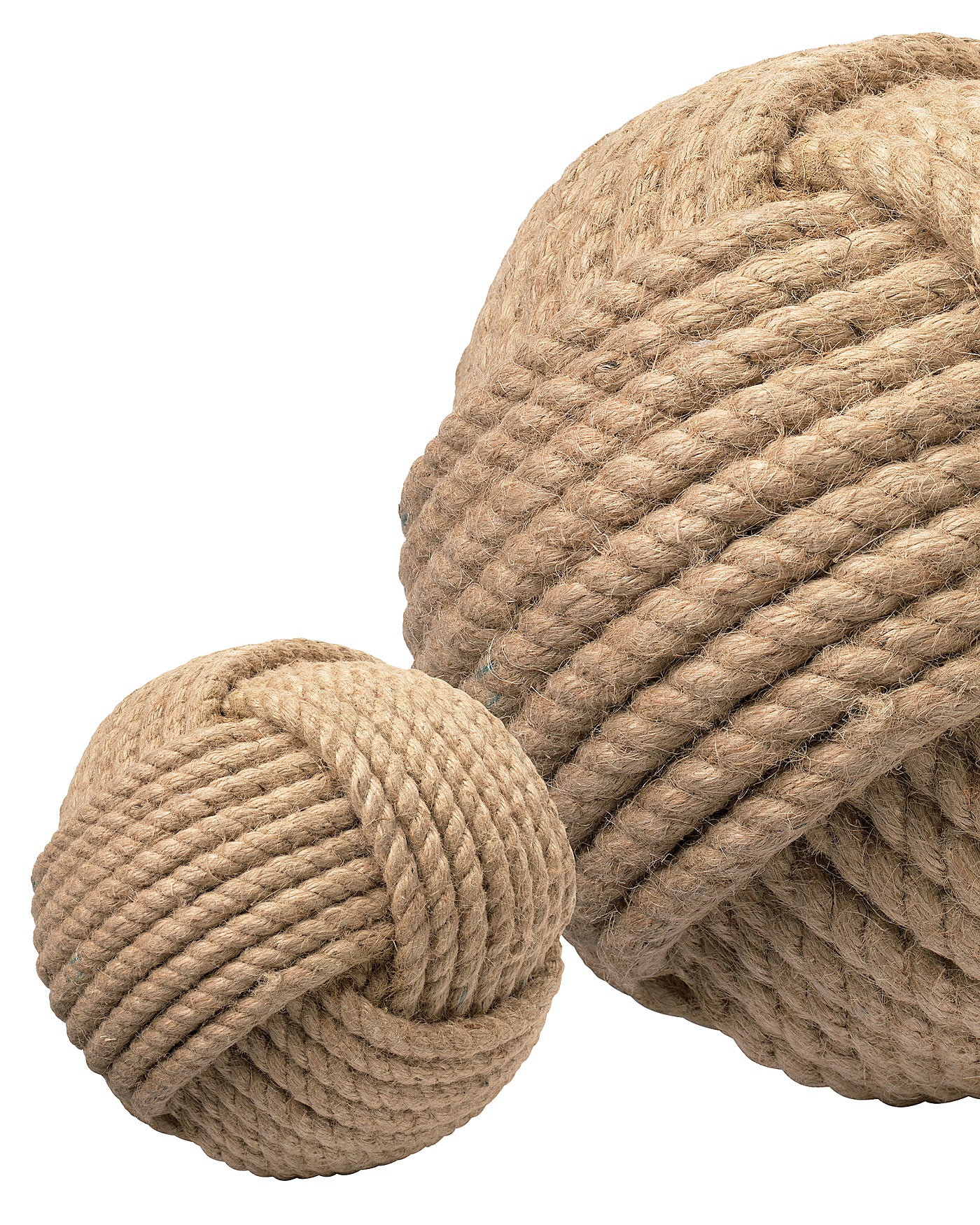 Natural Jute Balls Set of 3 - Eco-Friendly Home Decor for Boho Style, DIY Crafts, and Gift Wrapping | Perfect for Christmas Ornaments, Table Centerpieces, and Nursery Decor
