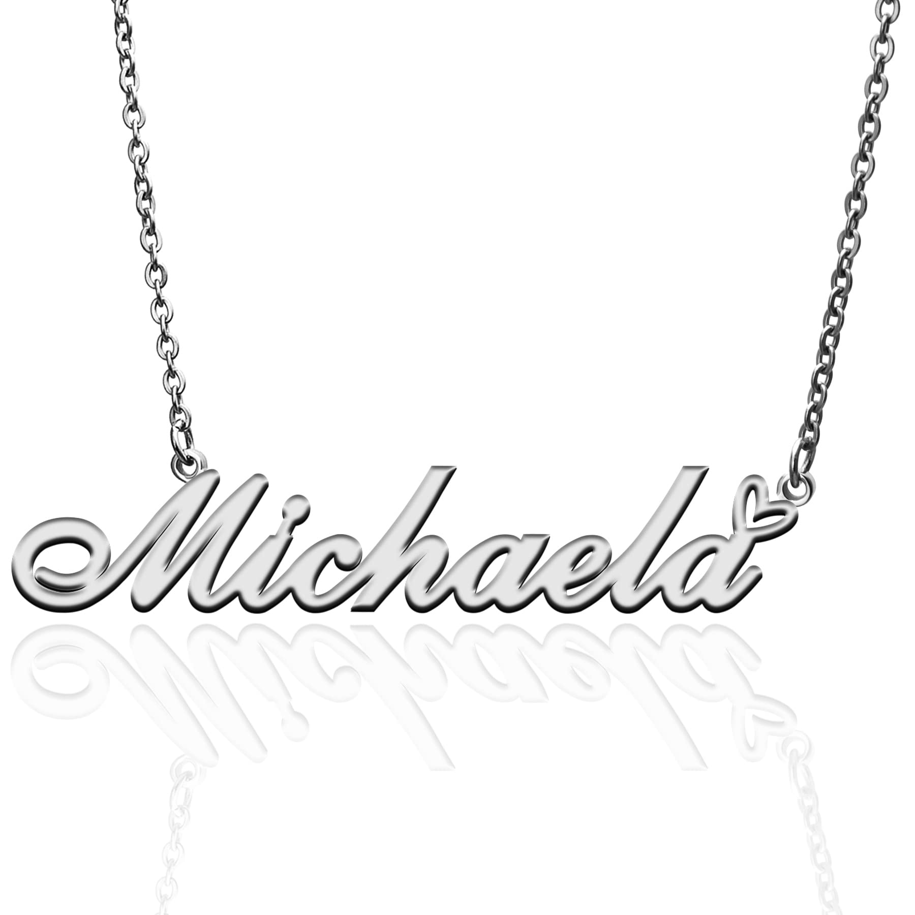 RONKAH Personalized Name Necklace - Heart Shaped Gold Plated Custom Pendant for Women, Best Gift for Girlfriend, Mother, Daughter, Friendship - Christmas, Birthday, Anniversary - Perfect for Everyday Wear, Date Nights & Special Occasions