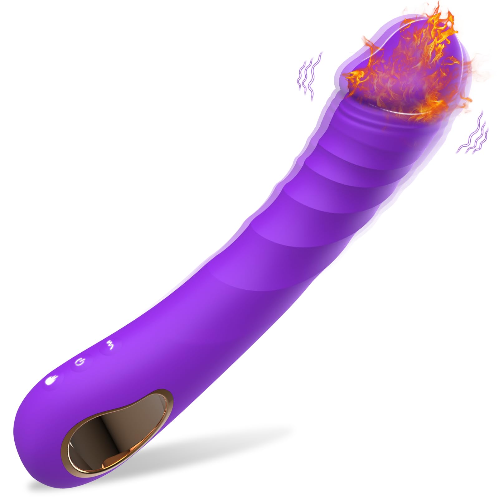 Heated G-Spot Vibrator for Women - Realistic Dildo with 10 Vibration Modes, Nipple & Anal Stimulator - Couples Sex Toy, Bullet & Wand Massager (Purple) - Perfect for Solo Play & Intimate Couples Moments