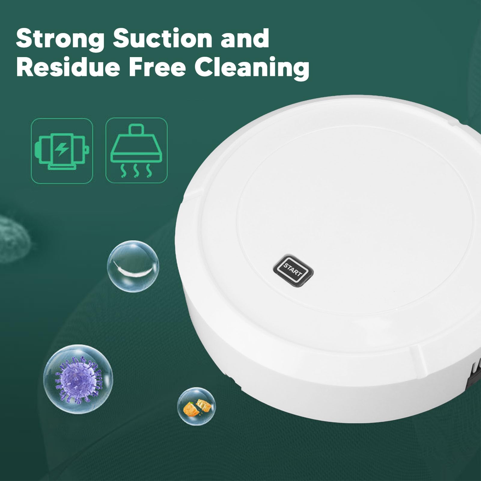 TOPINCN Smart Robot Vacuum Cleaner with 2000Pa Strong Suction - Self-Charging Robotic Vacuum for Pet Hair, Hard Floors & Carpets - Ideal for Home, Office & Apartment Cleaning (White)