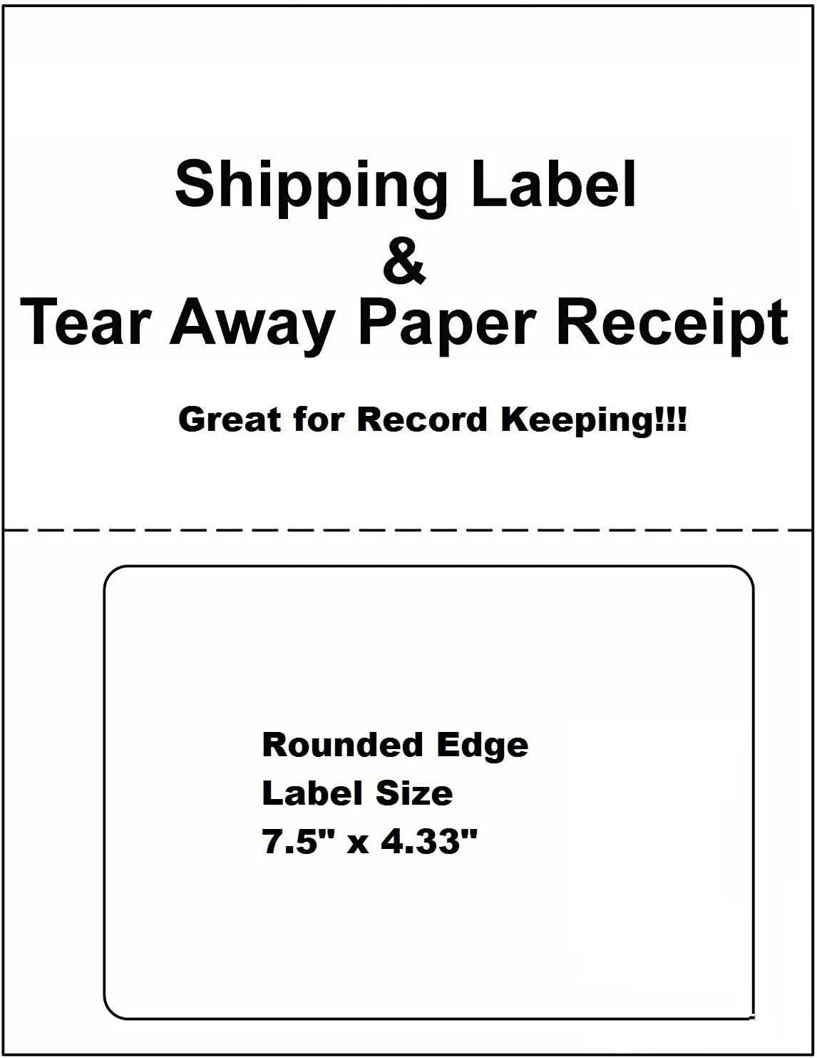 ProLine USPS Shipping Labels - 2000 Sheets, Compatible with PayPal, eBay, Click-N-Ship, Laser & Inkjet Printers - Includes Built-In Tear-Off Receipts for Easy Tracking | Perfect for E-commerce Sellers, Small Businesses & Home Shipping Needs