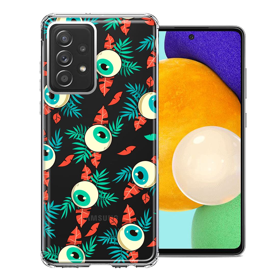 Samsung Galaxy A72 Halloween Phone Case - Creepy Eyeballs Design for Parties & Events
