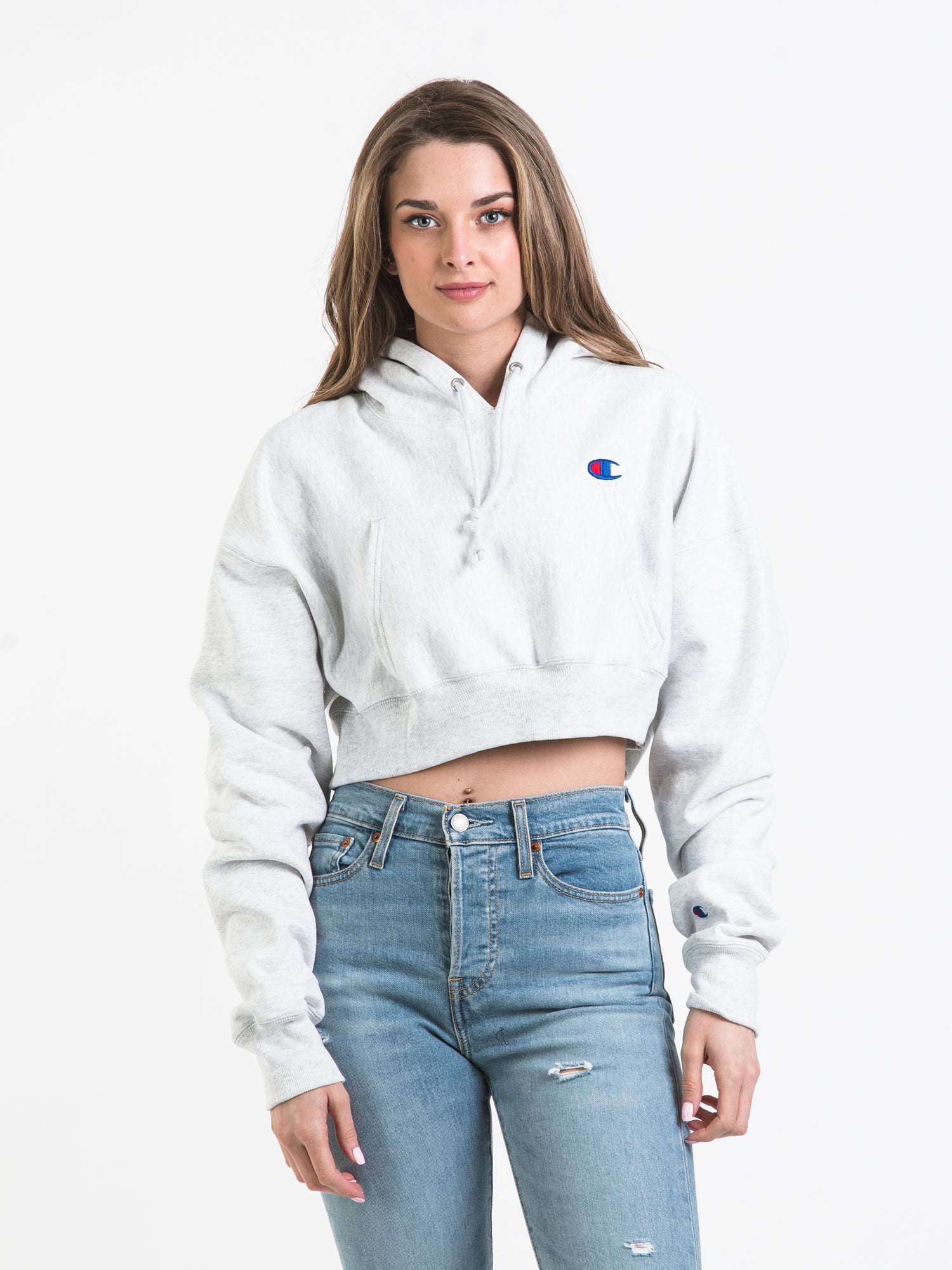 Champion Reverse Weave Cropped Pullover Hoodie - Women's & Men's Casual Wear for Gym, Running & Street Fashion | Clearance Sale