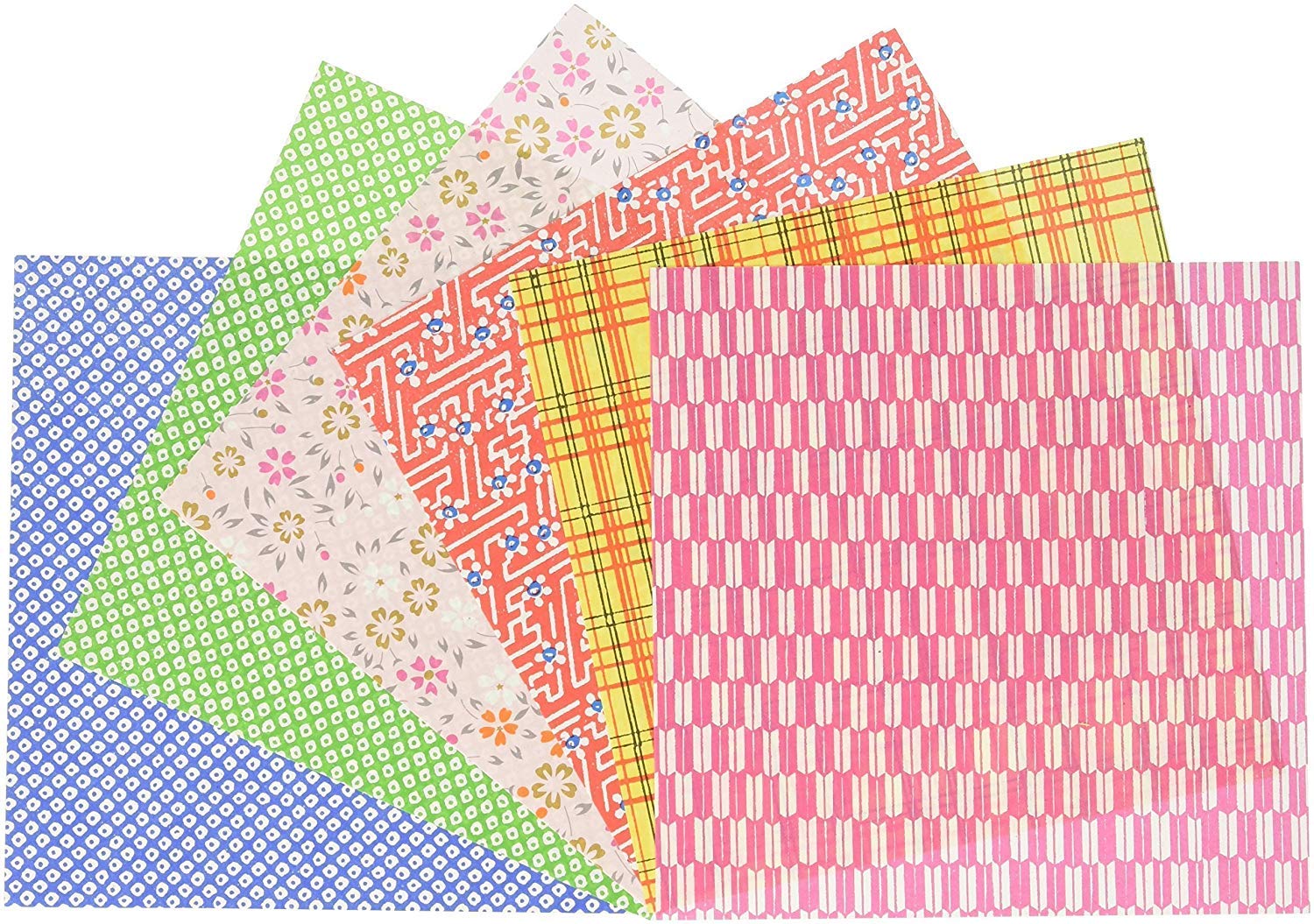 4 Packs Japanese Origami Paper - 100 Sheets Chiyogami Kimono Pattern Folding Paper, Authentic Made in Japan | Perfect for DIY Crafts, Gift Wrapping & School Projects