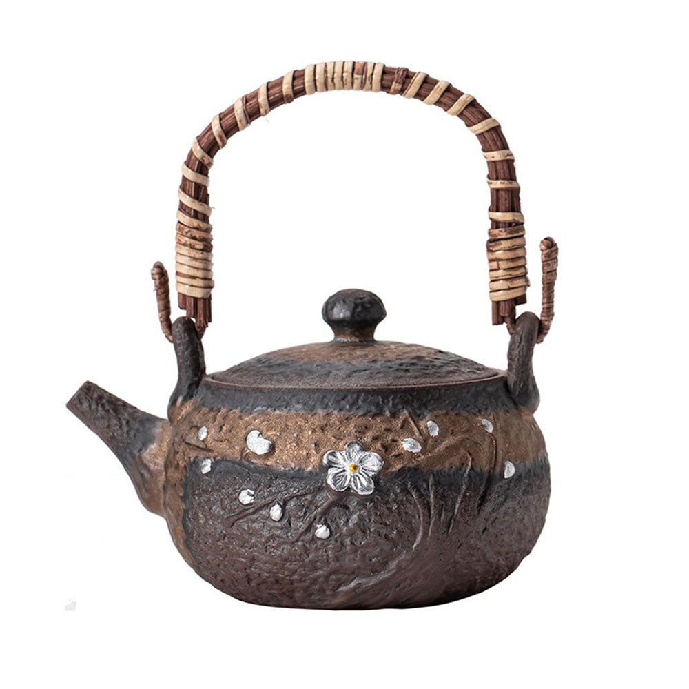 Japanese Handmade Iron Glazed Teapot - Traditional Cast Iron Kyusu for Green Tea, Matcha & Herbal Brewing - Perfect for Tea Ceremonies, Home Use & Gifts